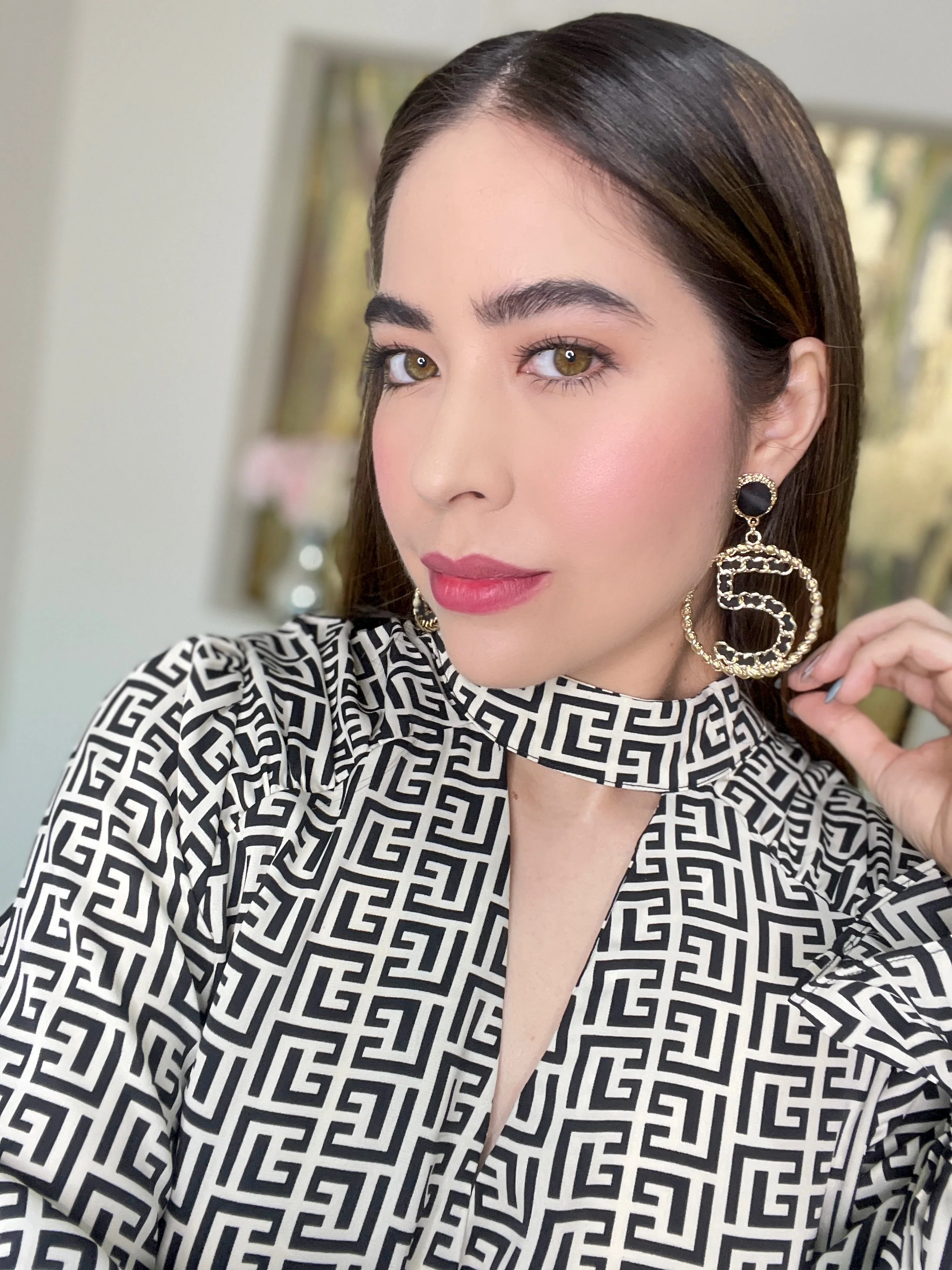 Aretes con tejido negro - Image 2