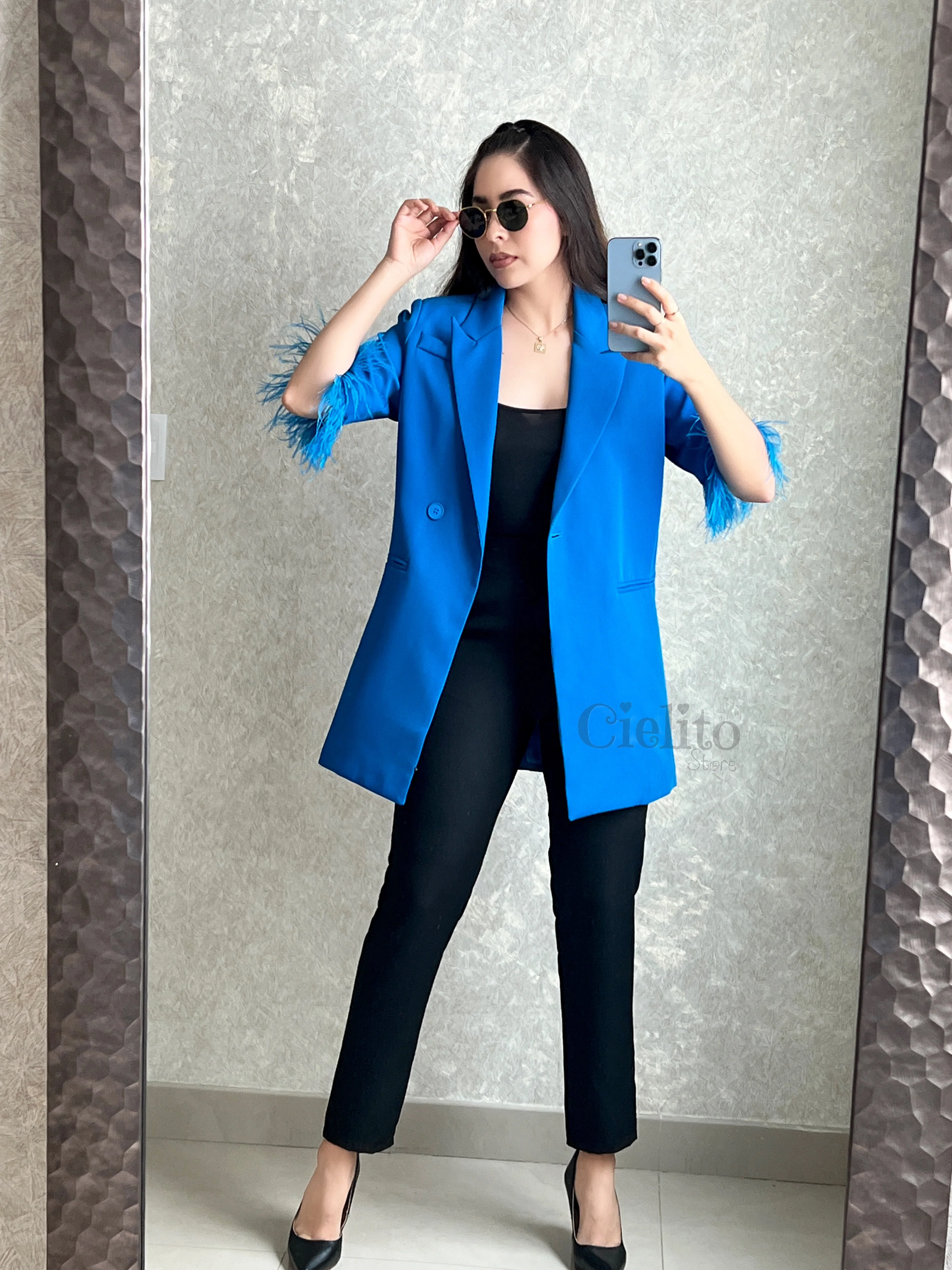 BLAZER AZUL CON PELUCHE - Image 2