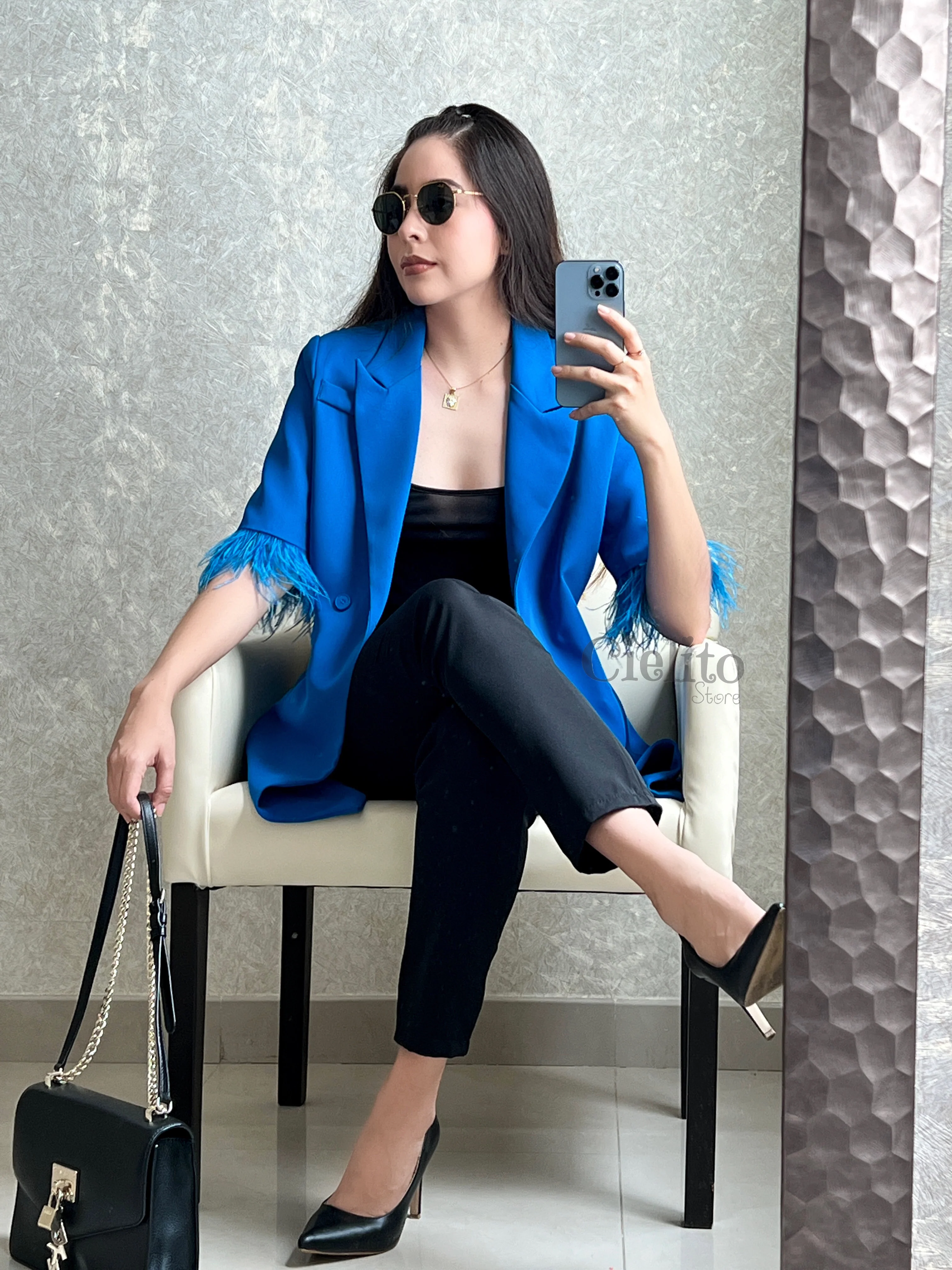 BLAZER AZUL CON PELUCHE - Image 4