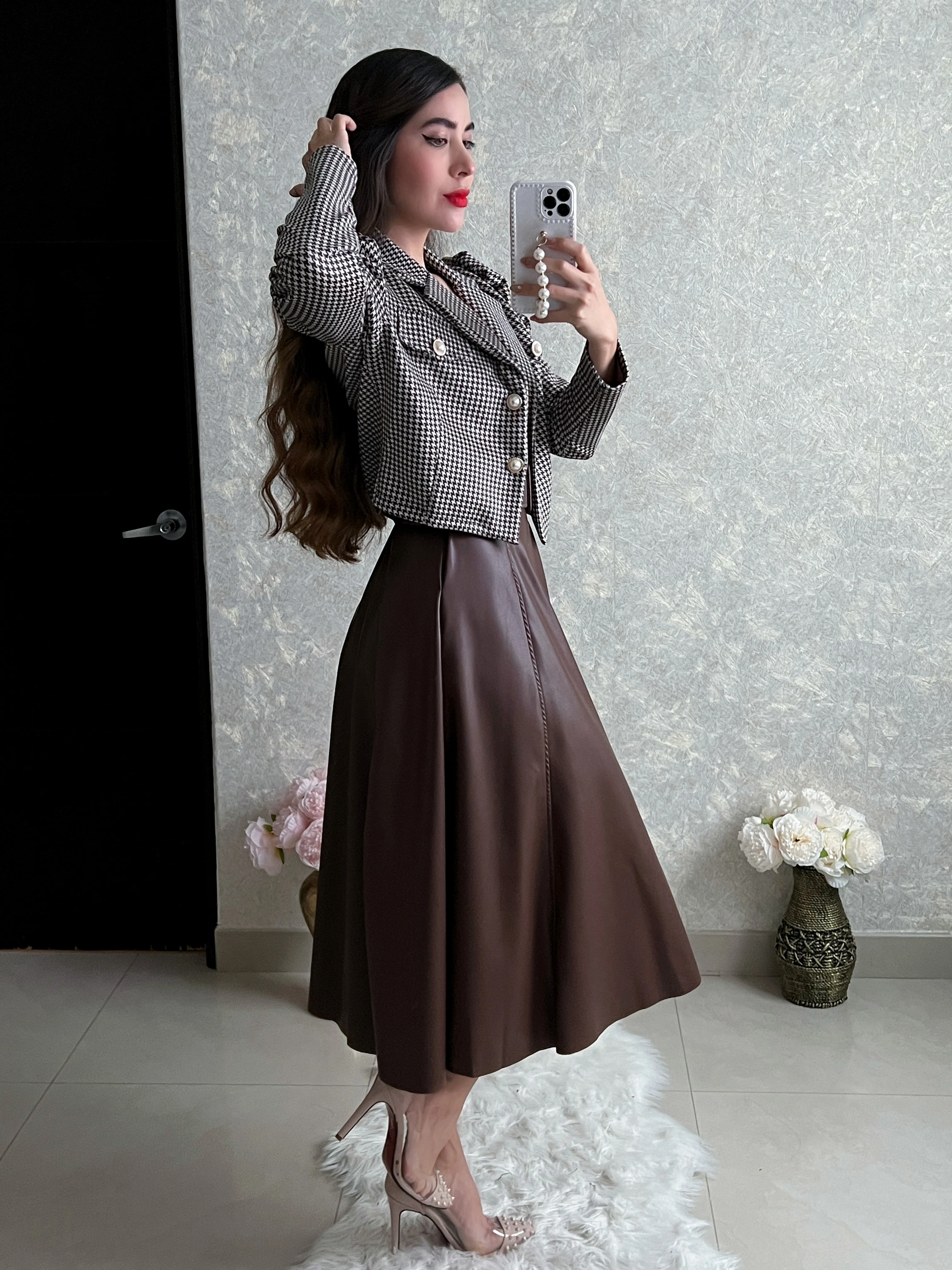 BLAZER NEGRO CON CAFÉ - Image 5