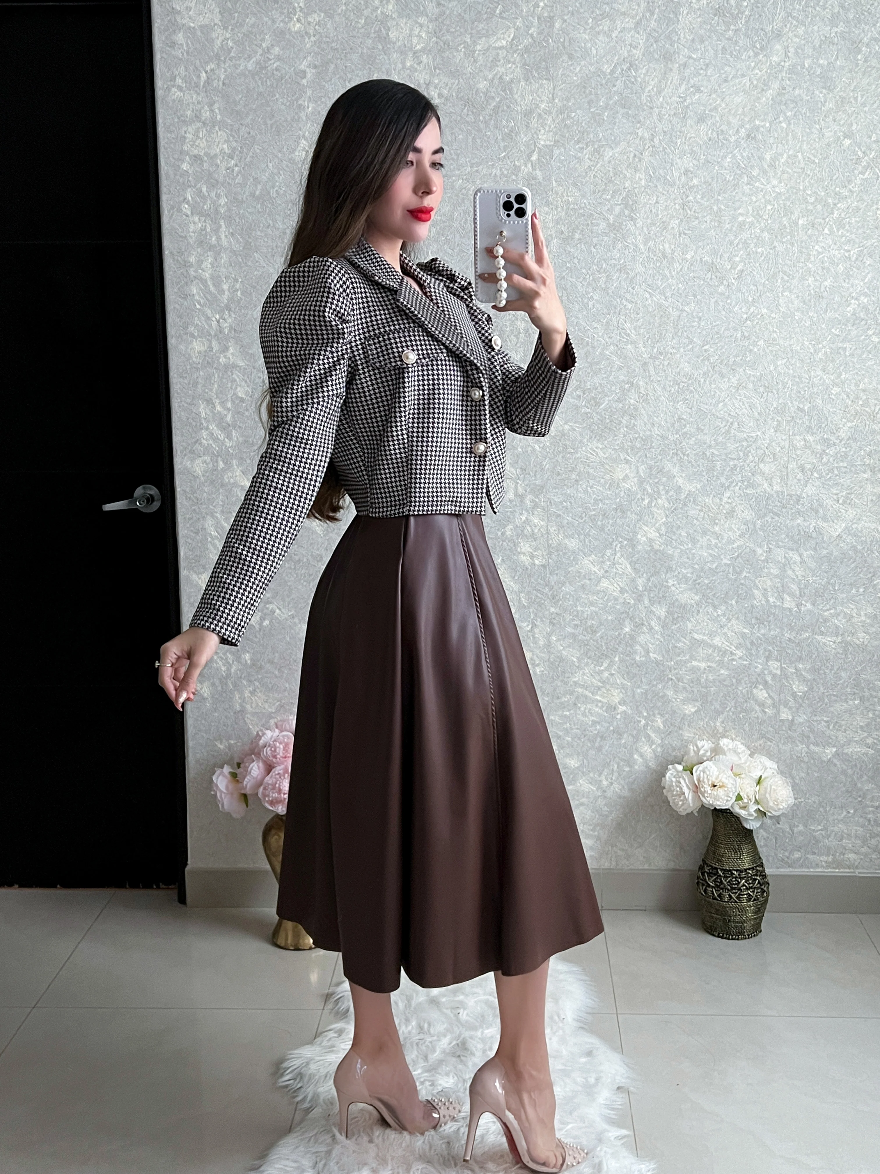 BLAZER NEGRO CON CAFÉ - Image 6