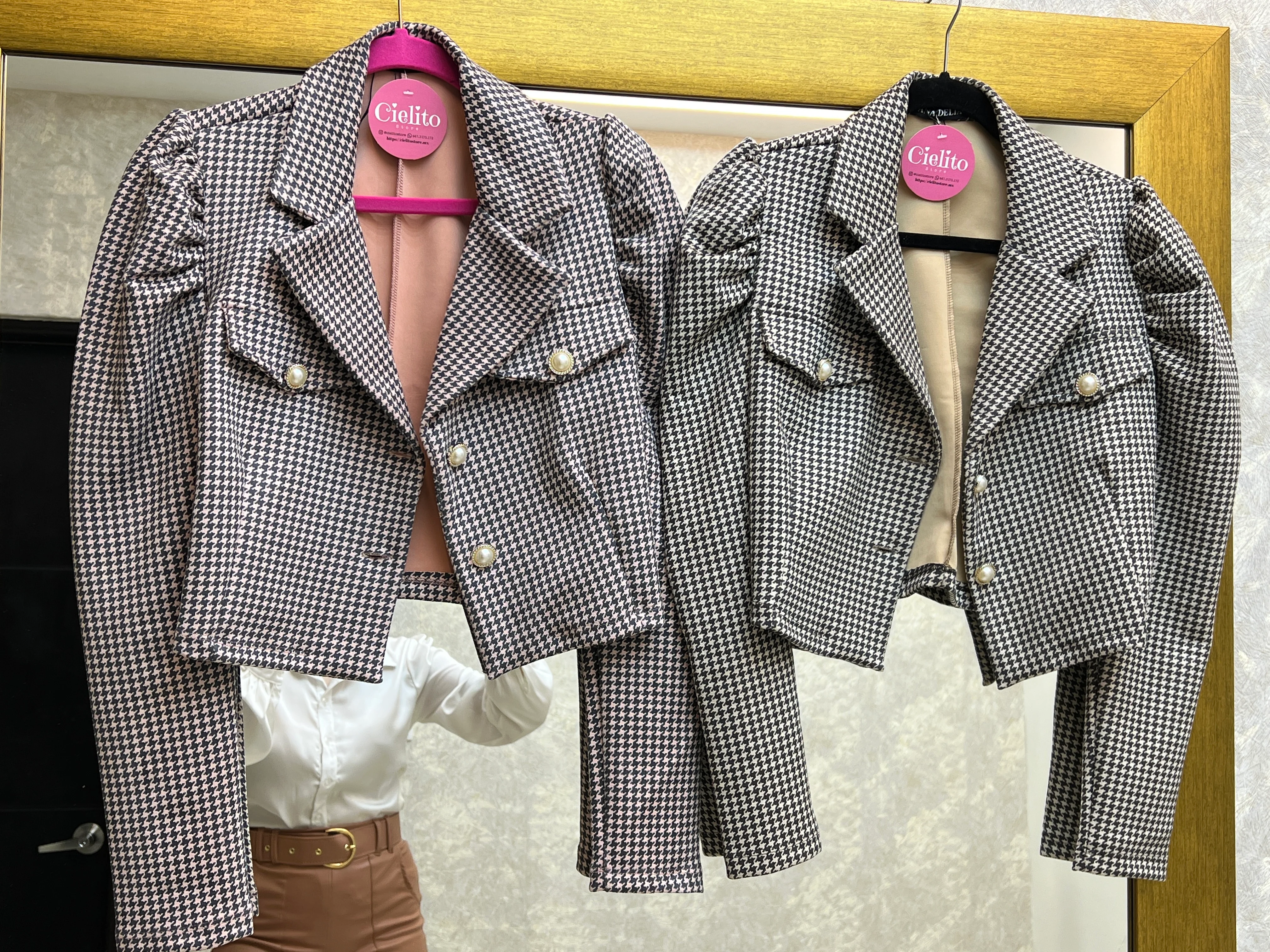 BLAZER NEGRO CON CAFÉ - Image 7