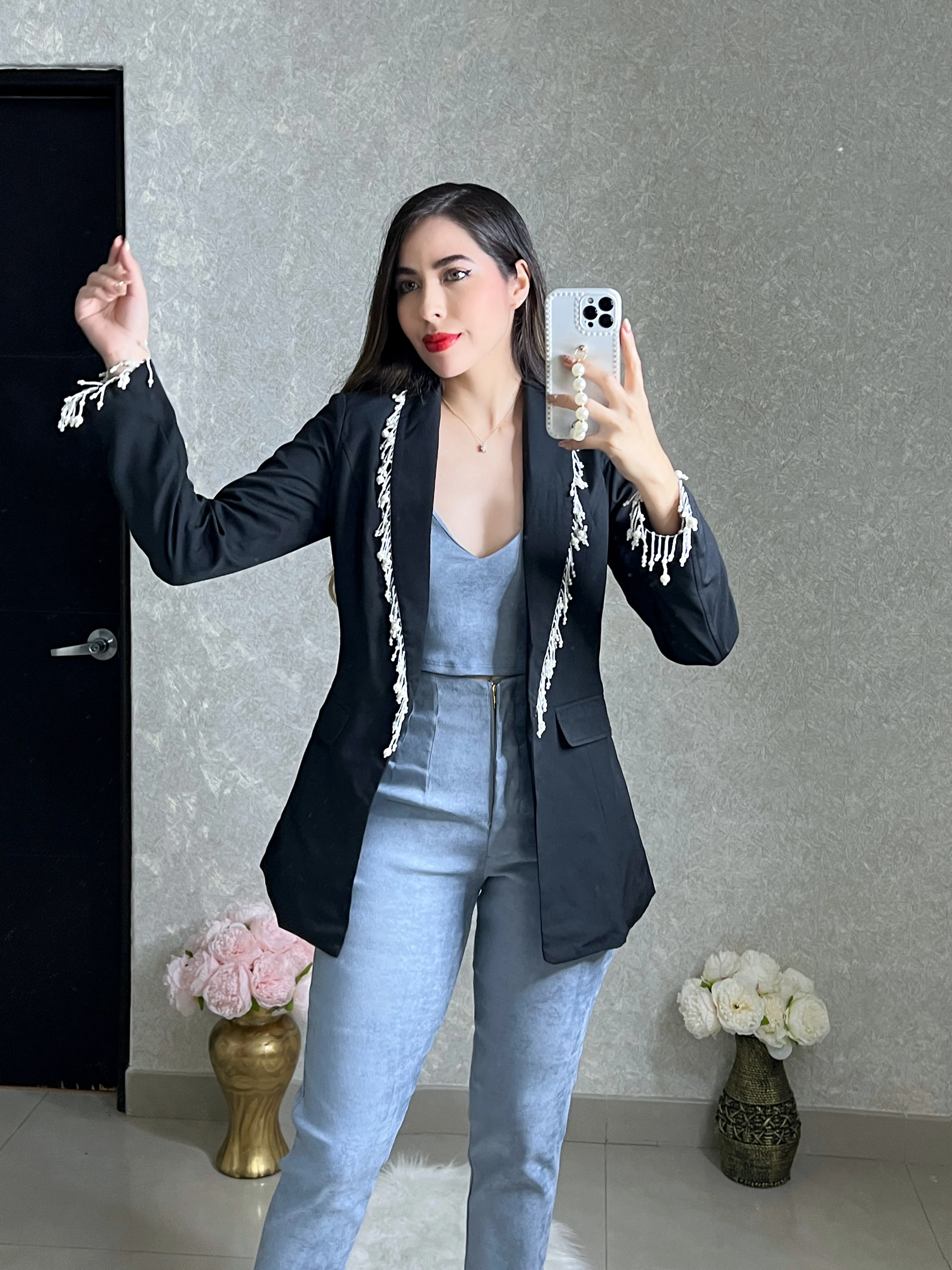 BLAZER NEGRO CON PERLAS - Image 3