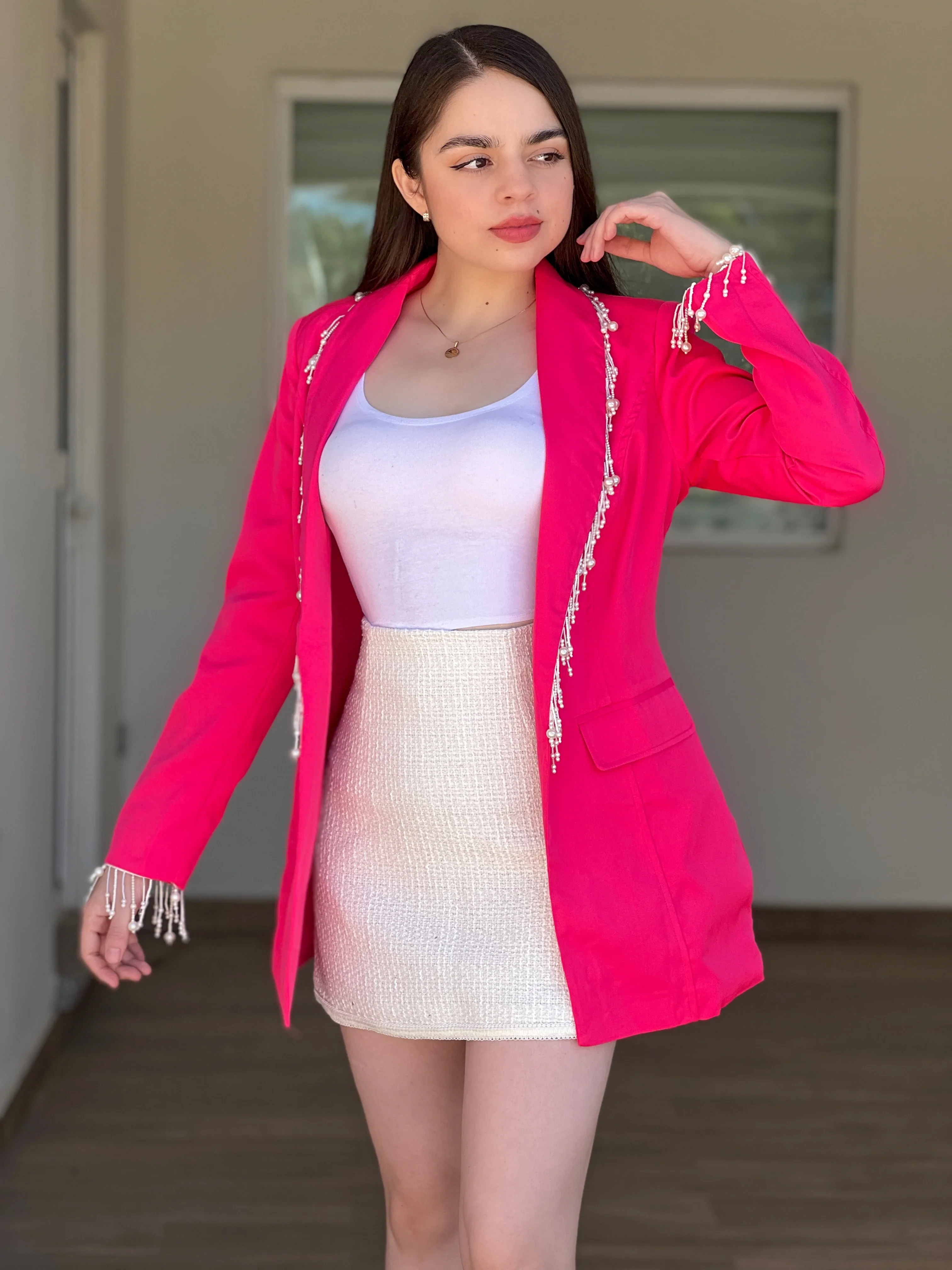 BLAZER ROSA CON PERLAS - Image 2