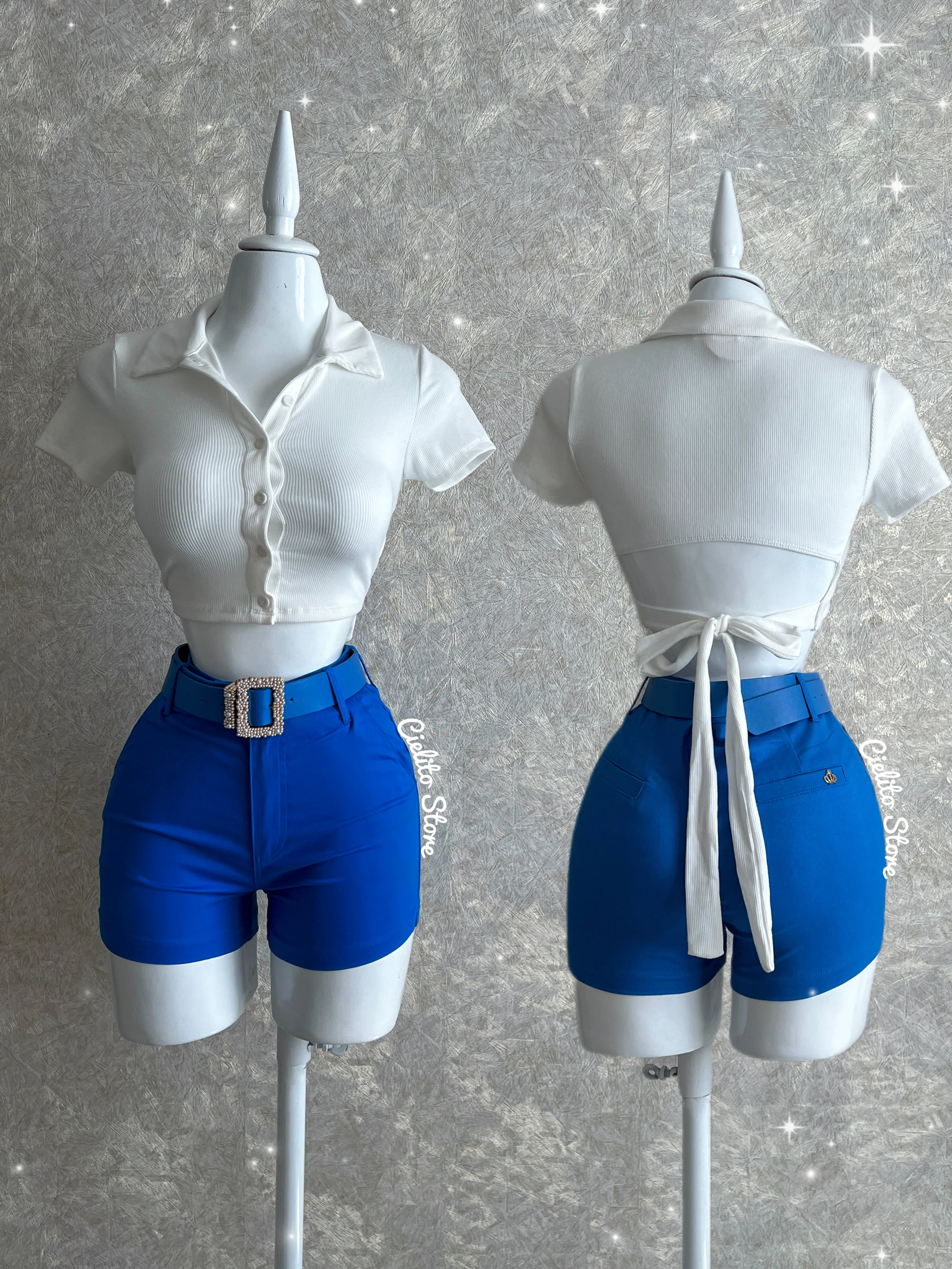 BLUSA BLANCA CON LISTÓN