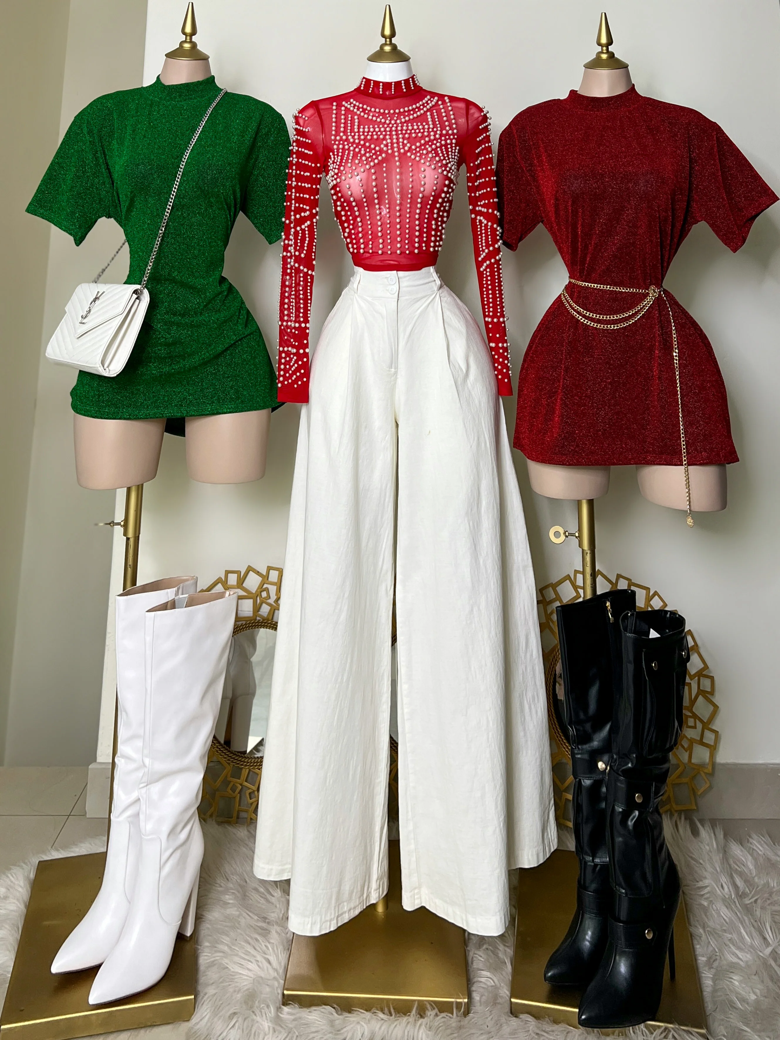 BLUSA ROJA CON PERLAS - Image 6