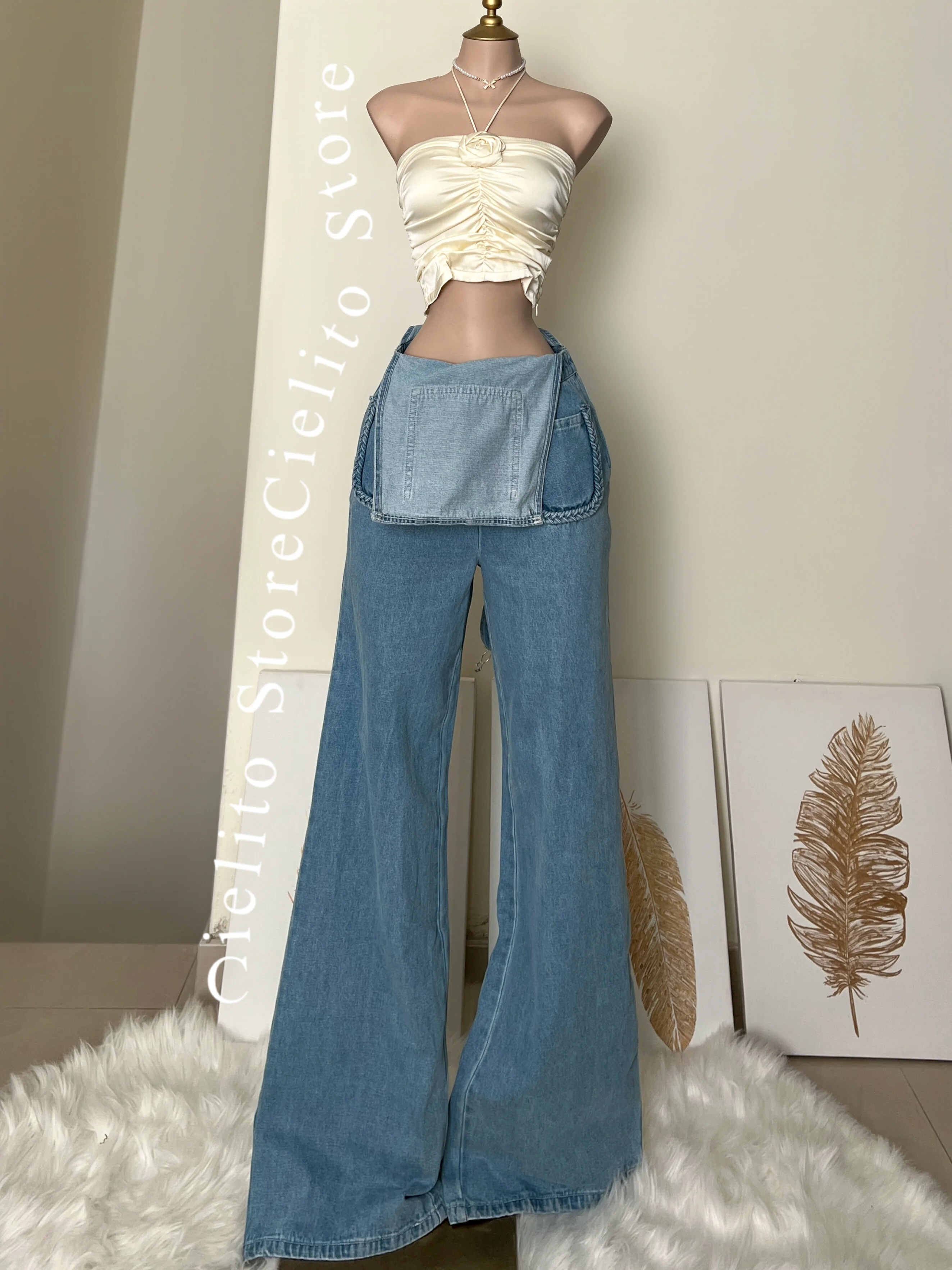 BLUSA SATINADA CON FLOR - Image 4