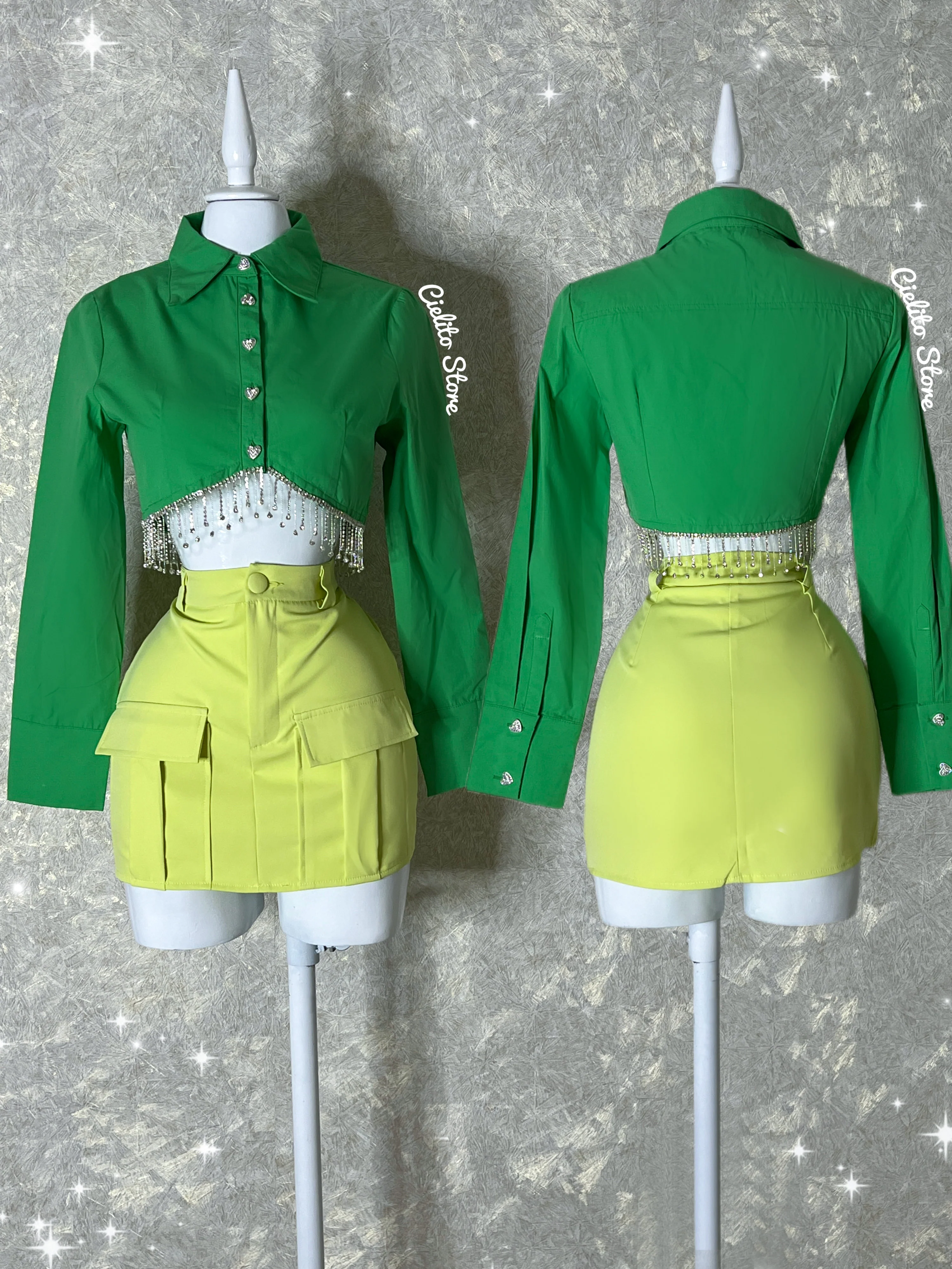 BLUSA VERDE CON CORAZÓN - Image 2