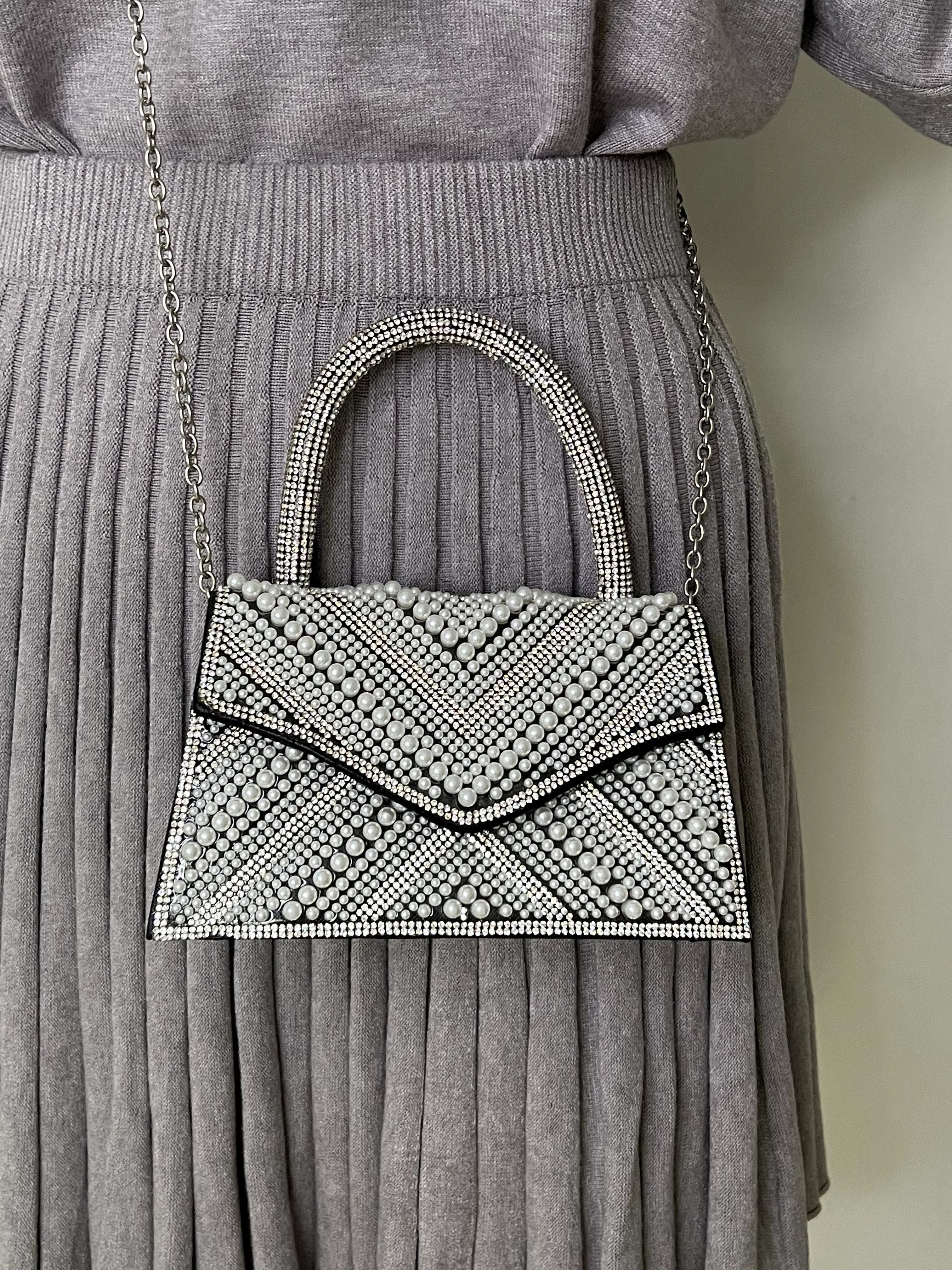 BOLSO NEGRO CON PERLA - Image 2