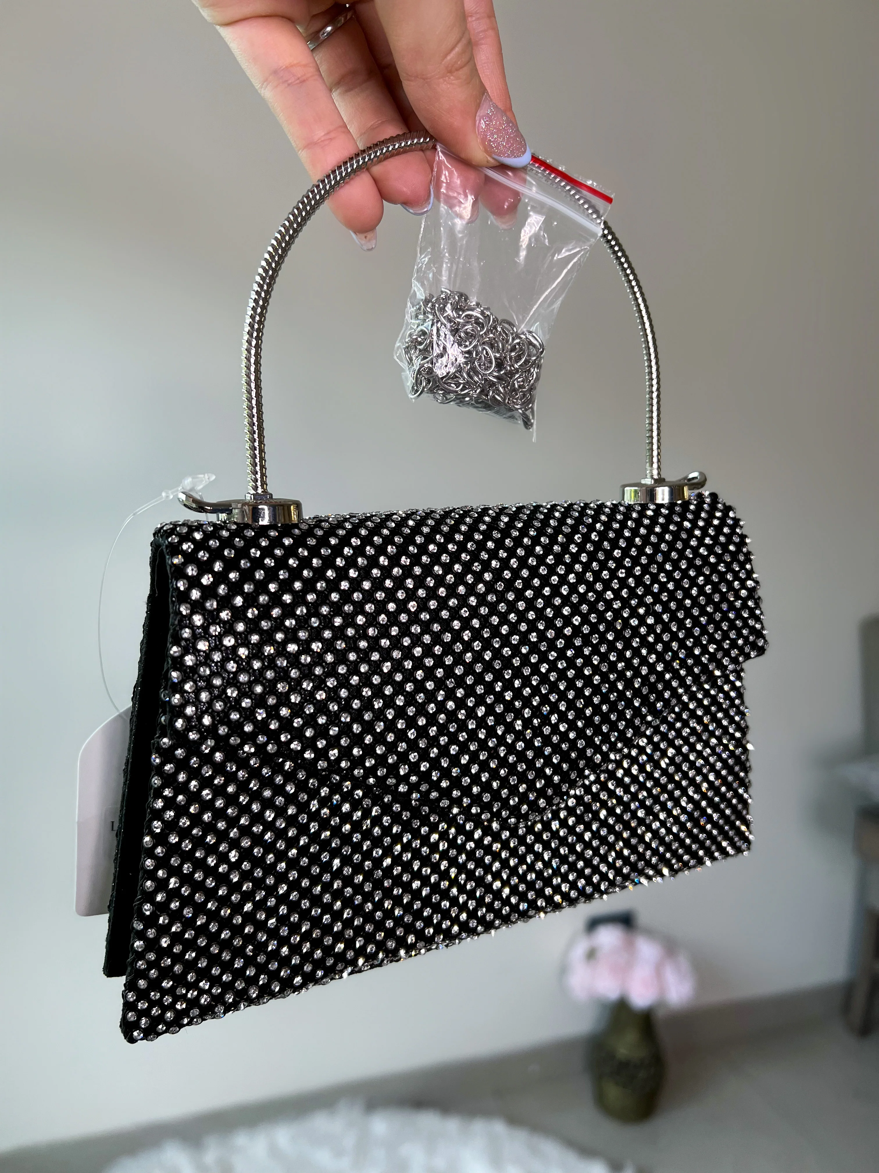 BOLSO DIAMANTES NEGRO - Image 2