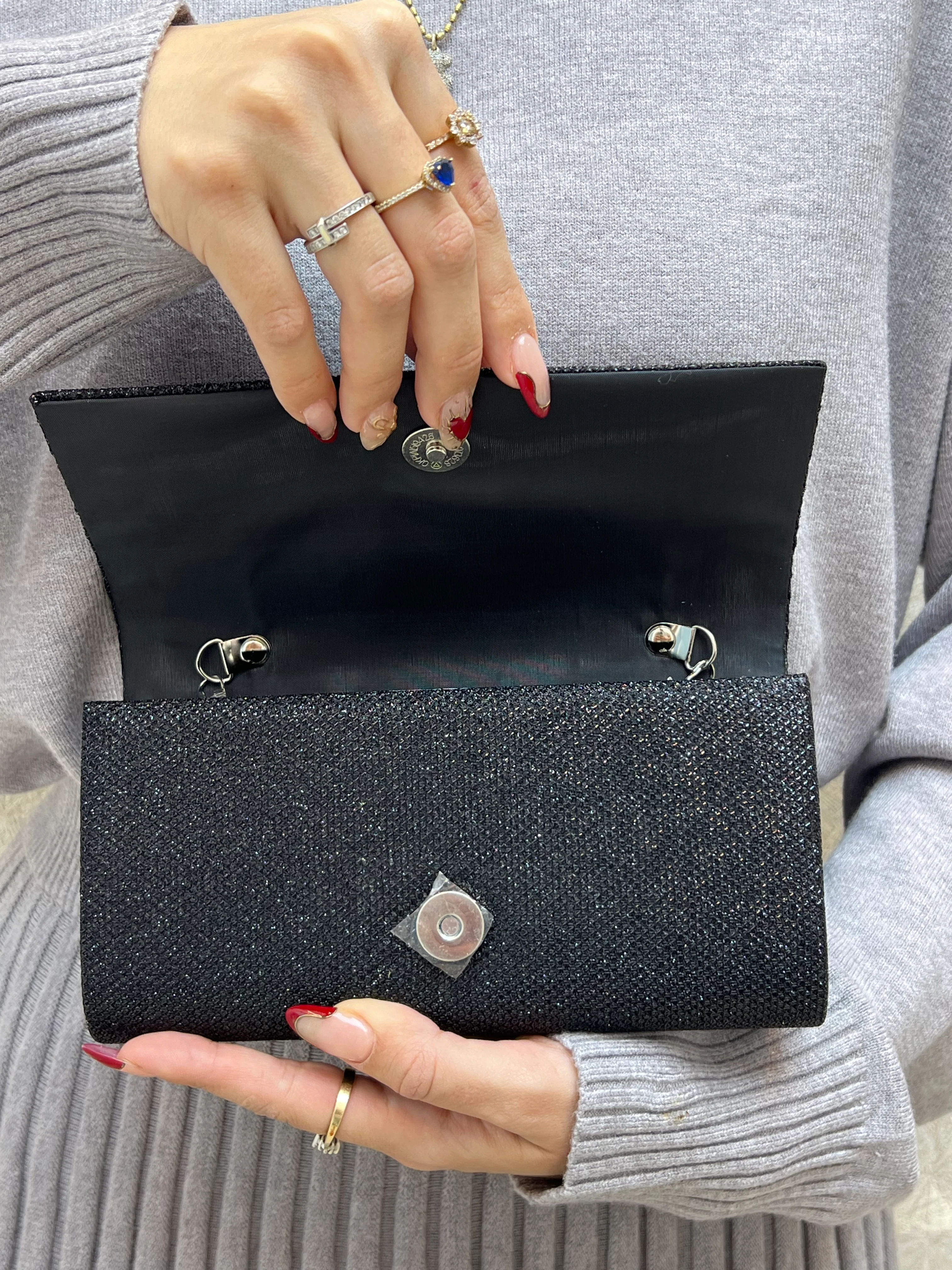 BOLSO NEGRO CON BRILLO - Image 4