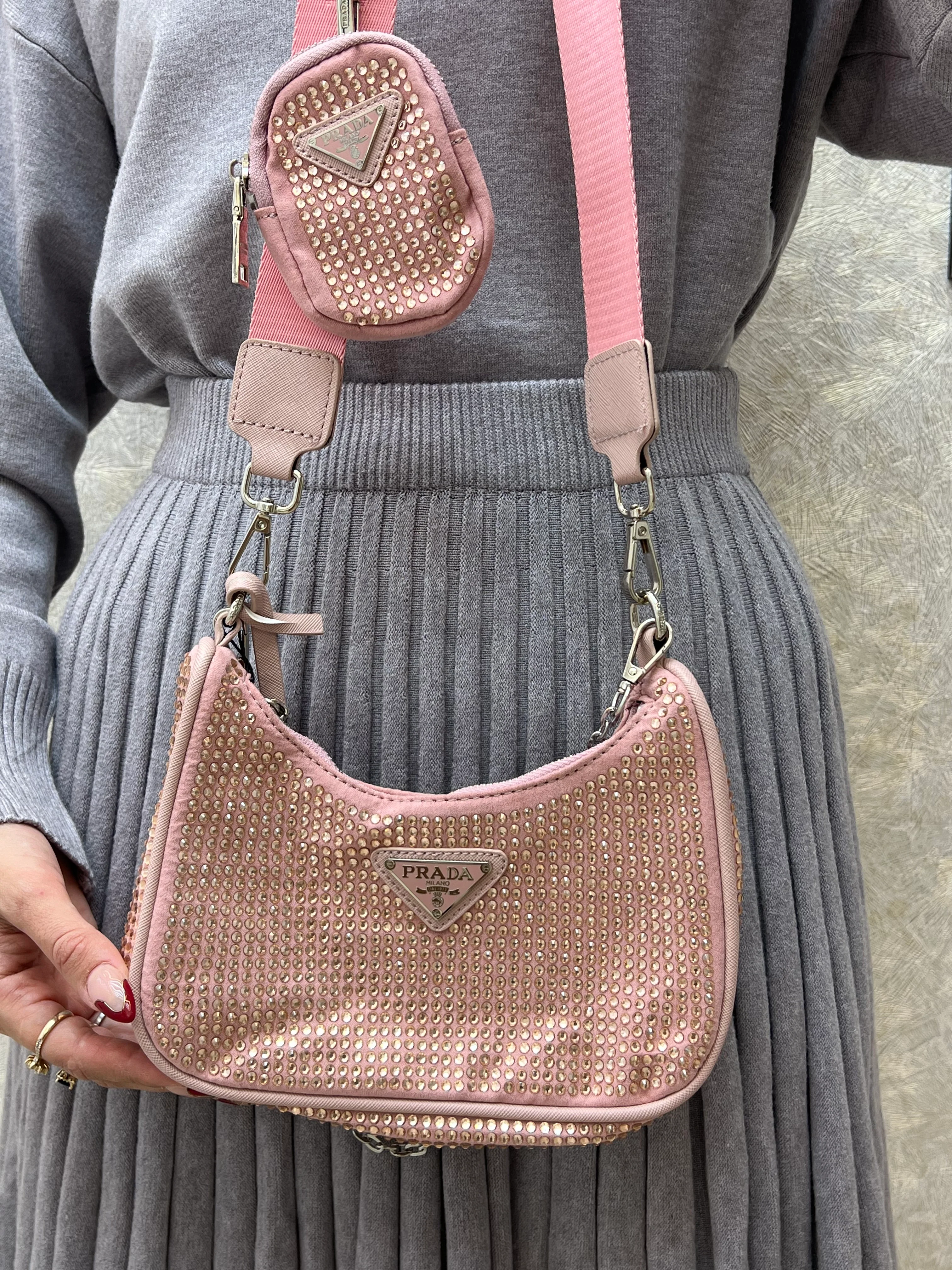 BOLSO PRADA CON PEDRERÍA - Image 3