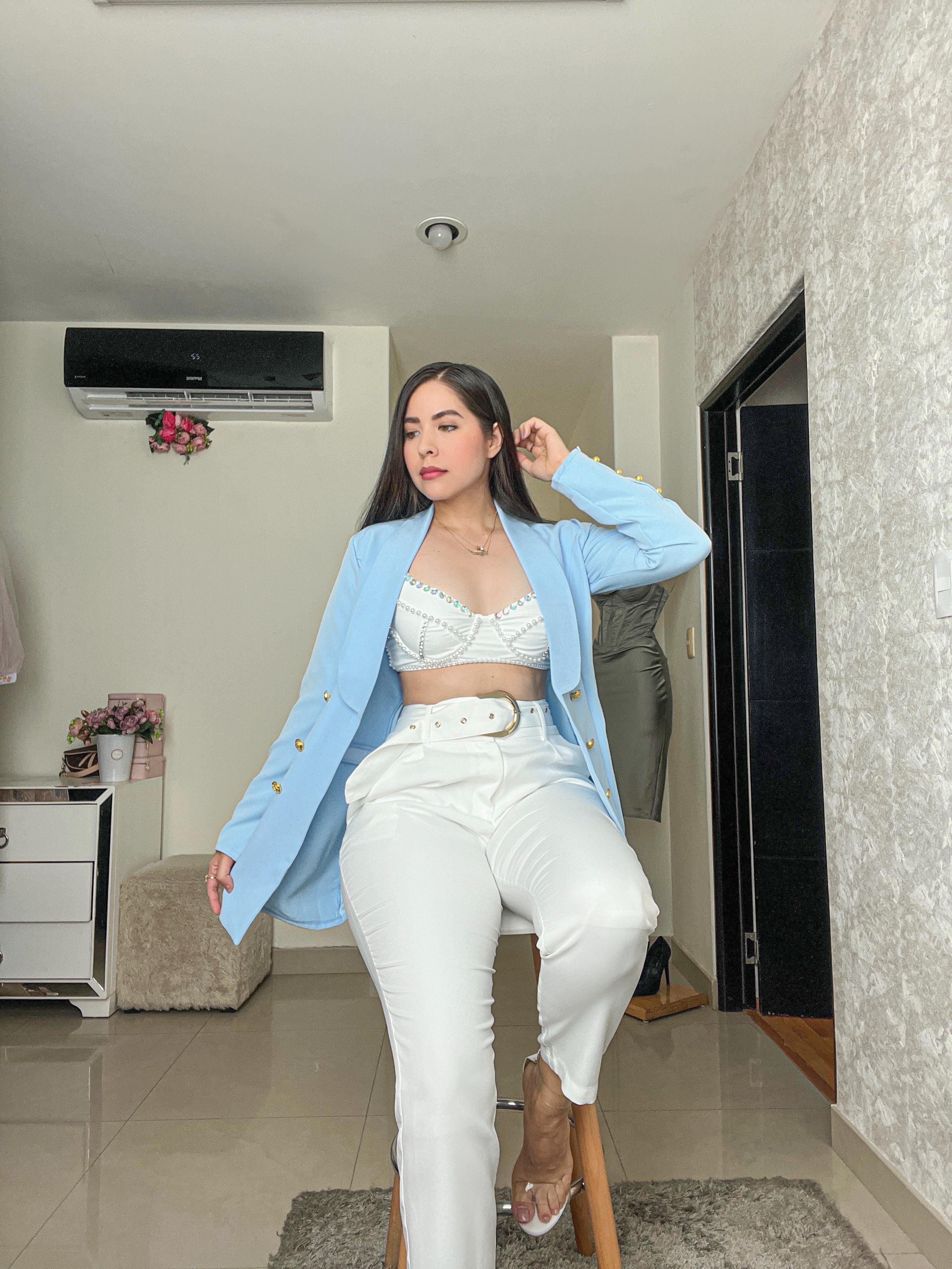 Bralette blanco con perlas - Image 6