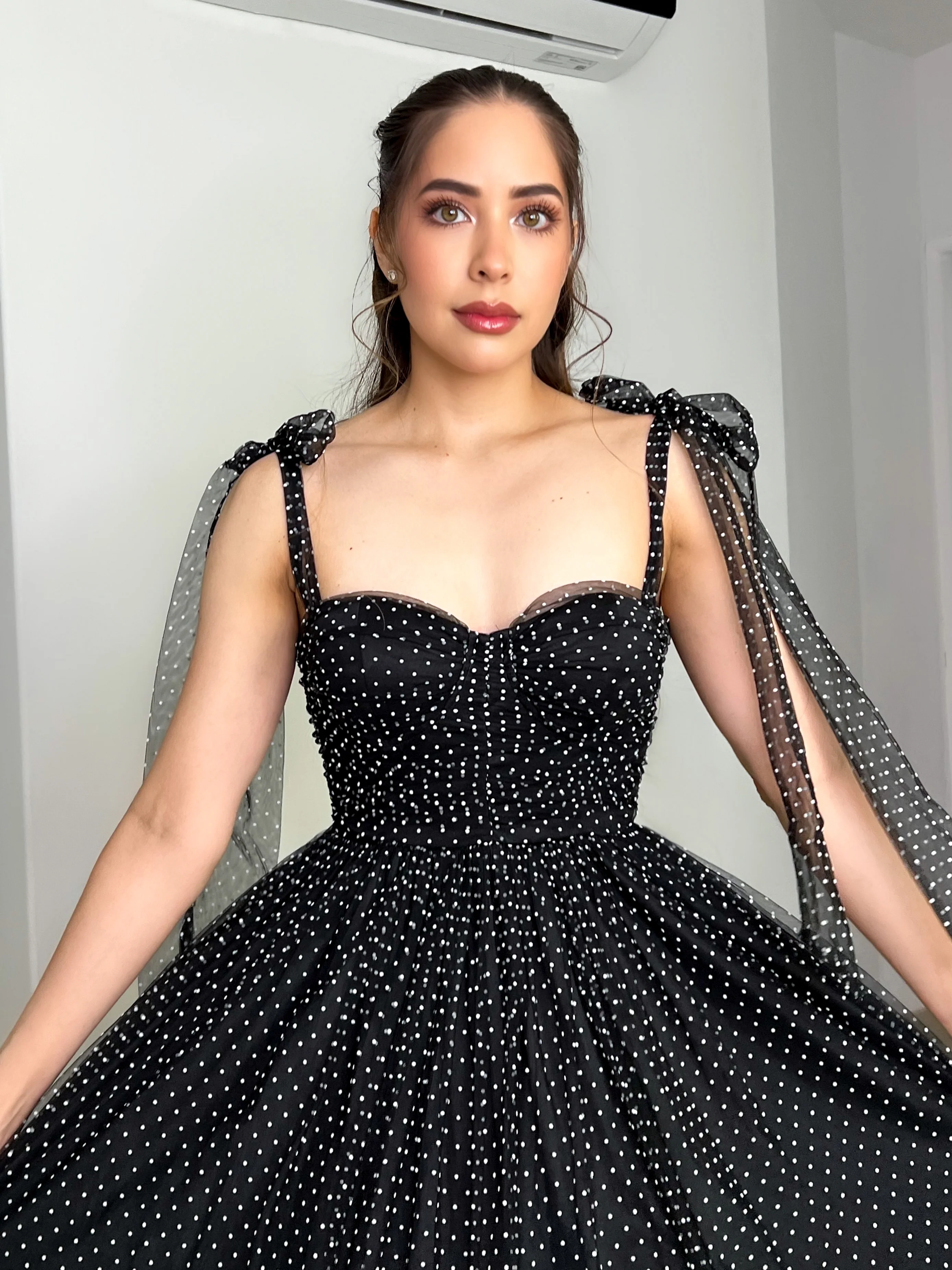 CAMILA BLACK AND WHITE DRESS - Image 5
