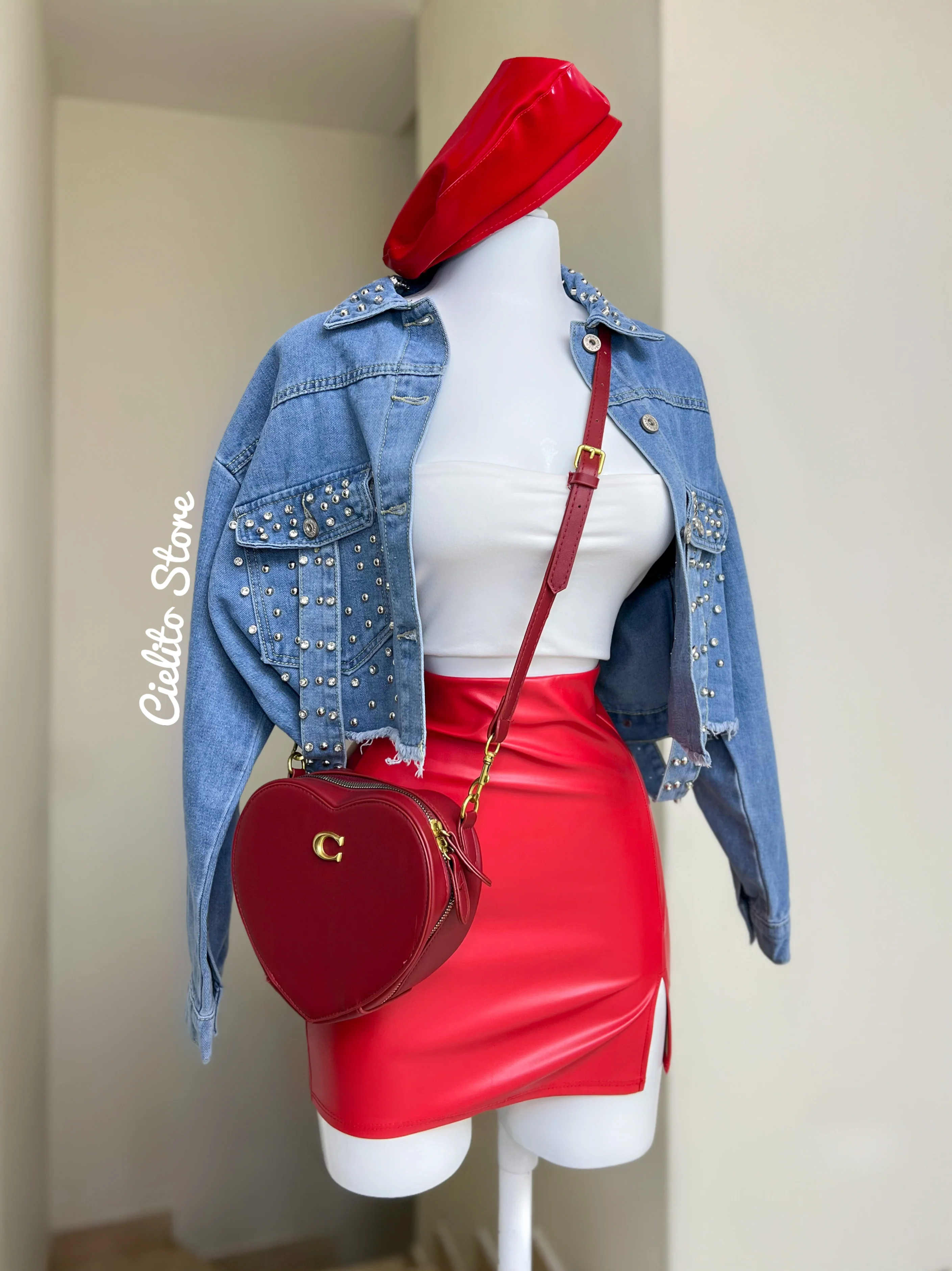 CHAQUETA MEZCLILLA CON PEDRERÍA - Image 2