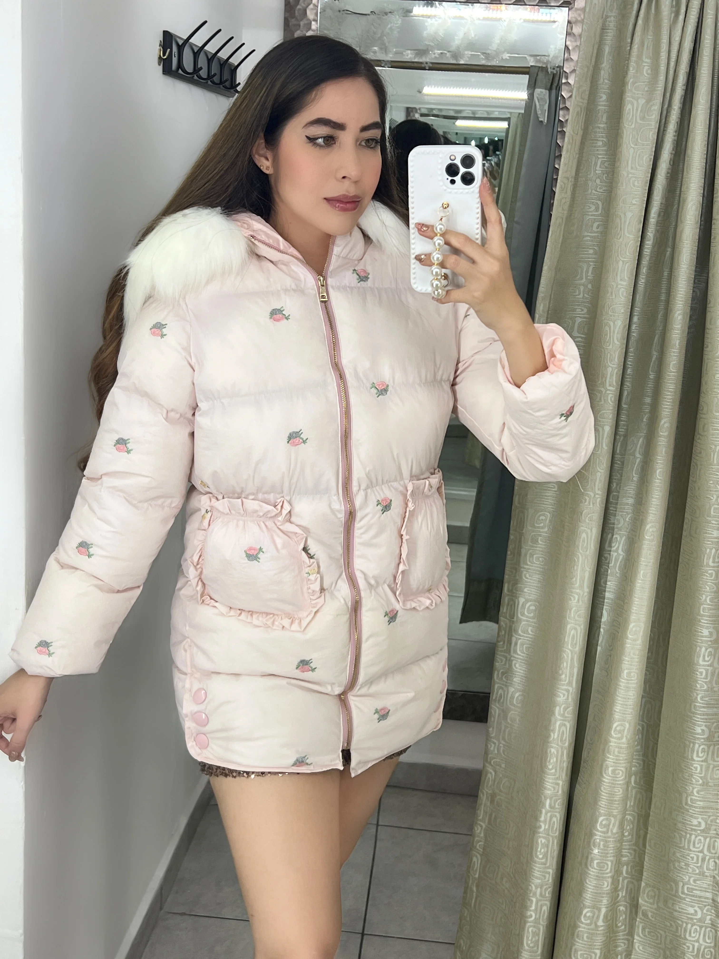 CHAQUETA GABARDINA ROSA