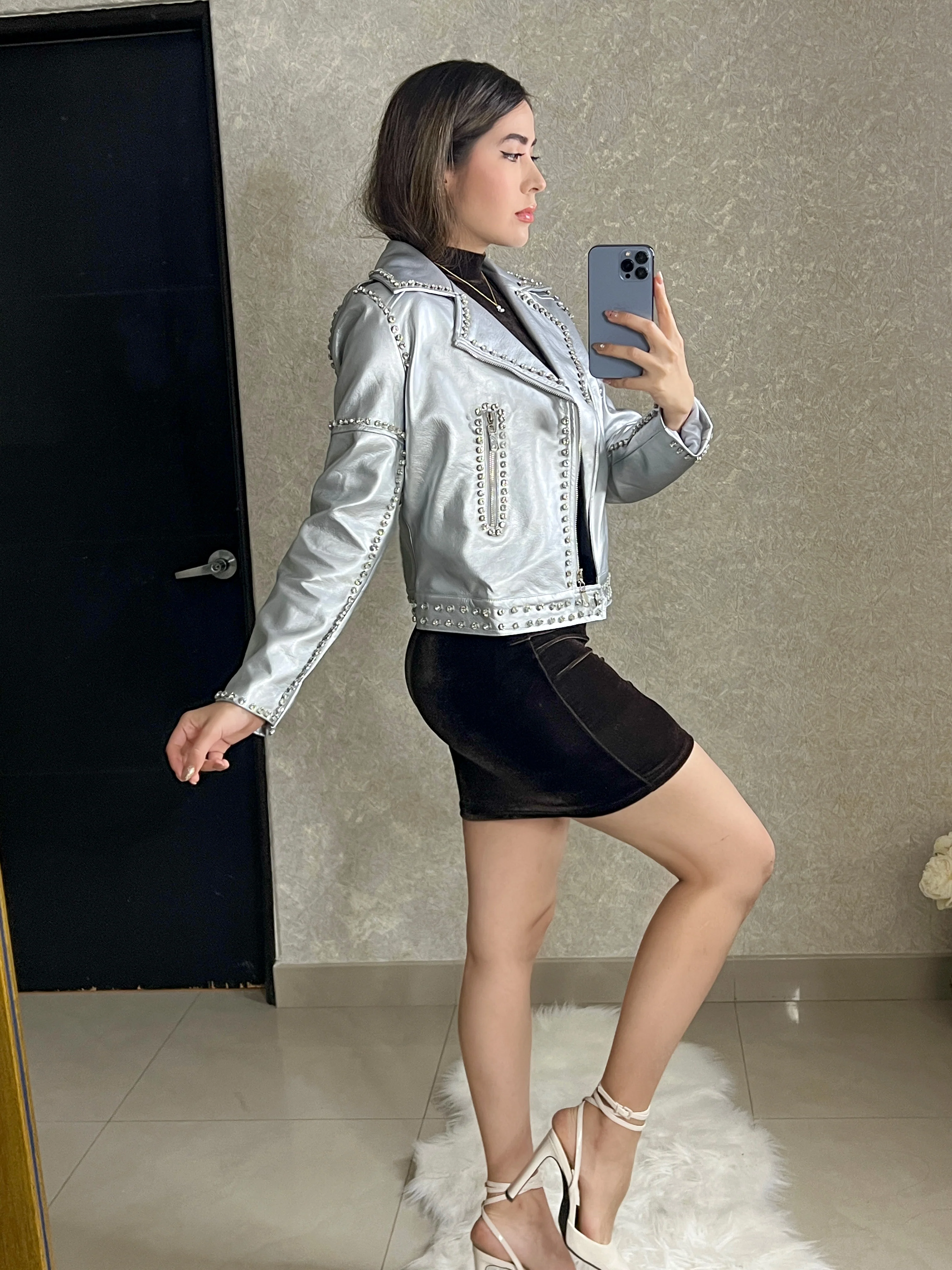 CHAQUETA PLATA CON PEDRERÍA - Image 5