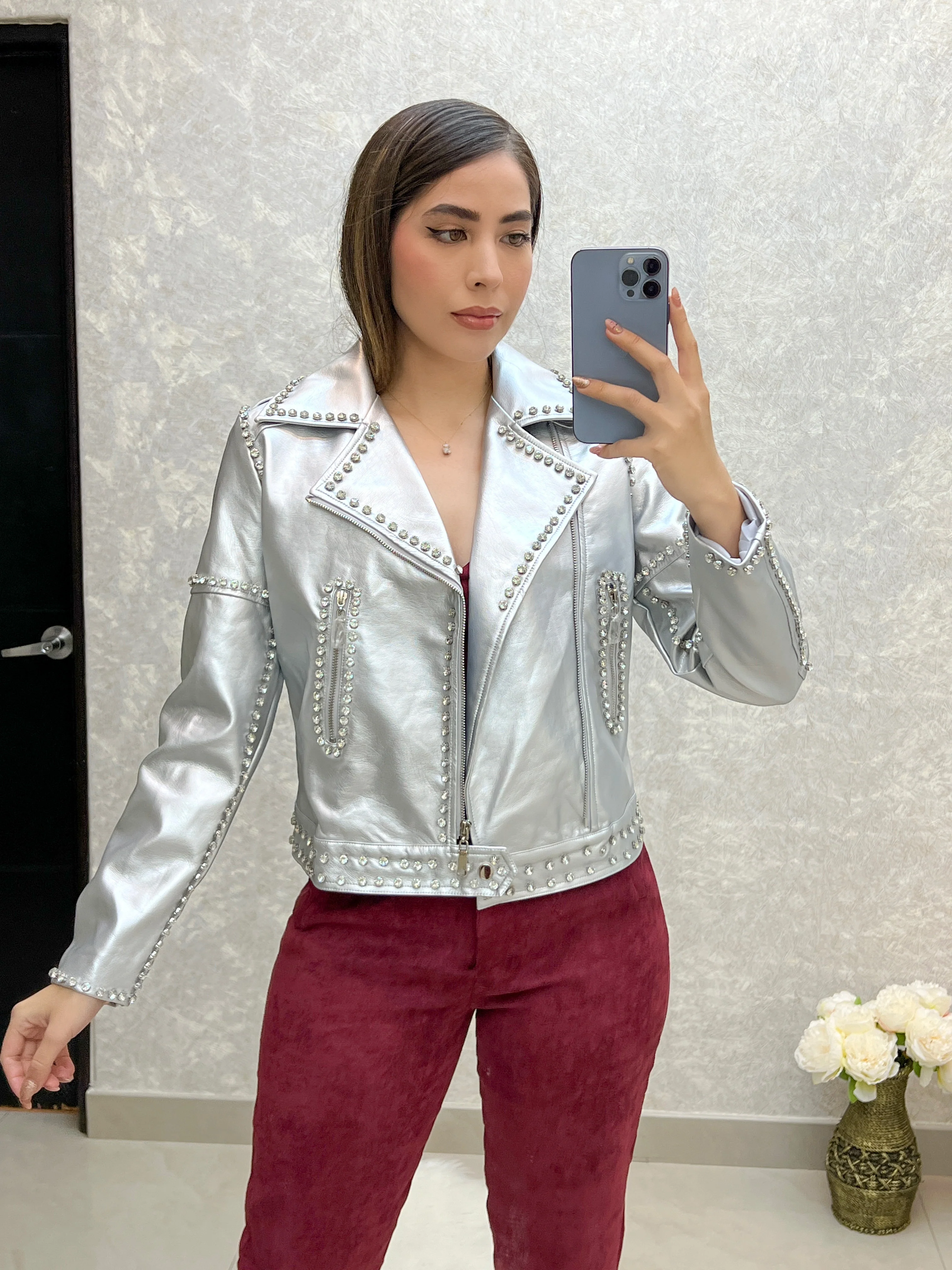 CHAQUETA PLATA CON PEDRERÍA - Image 6