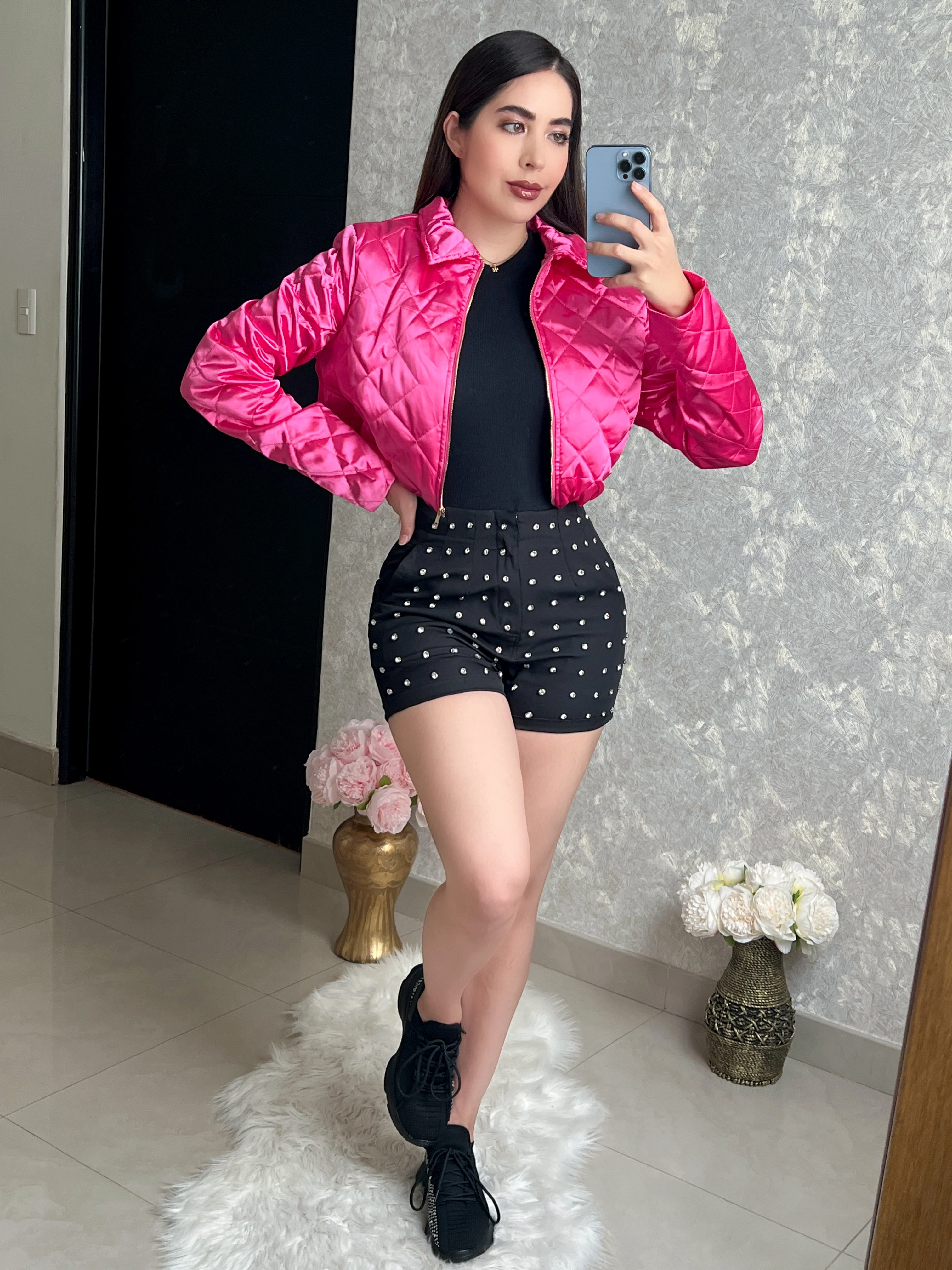 CHAQUETA ROSA CON COSTURAS - Image 6