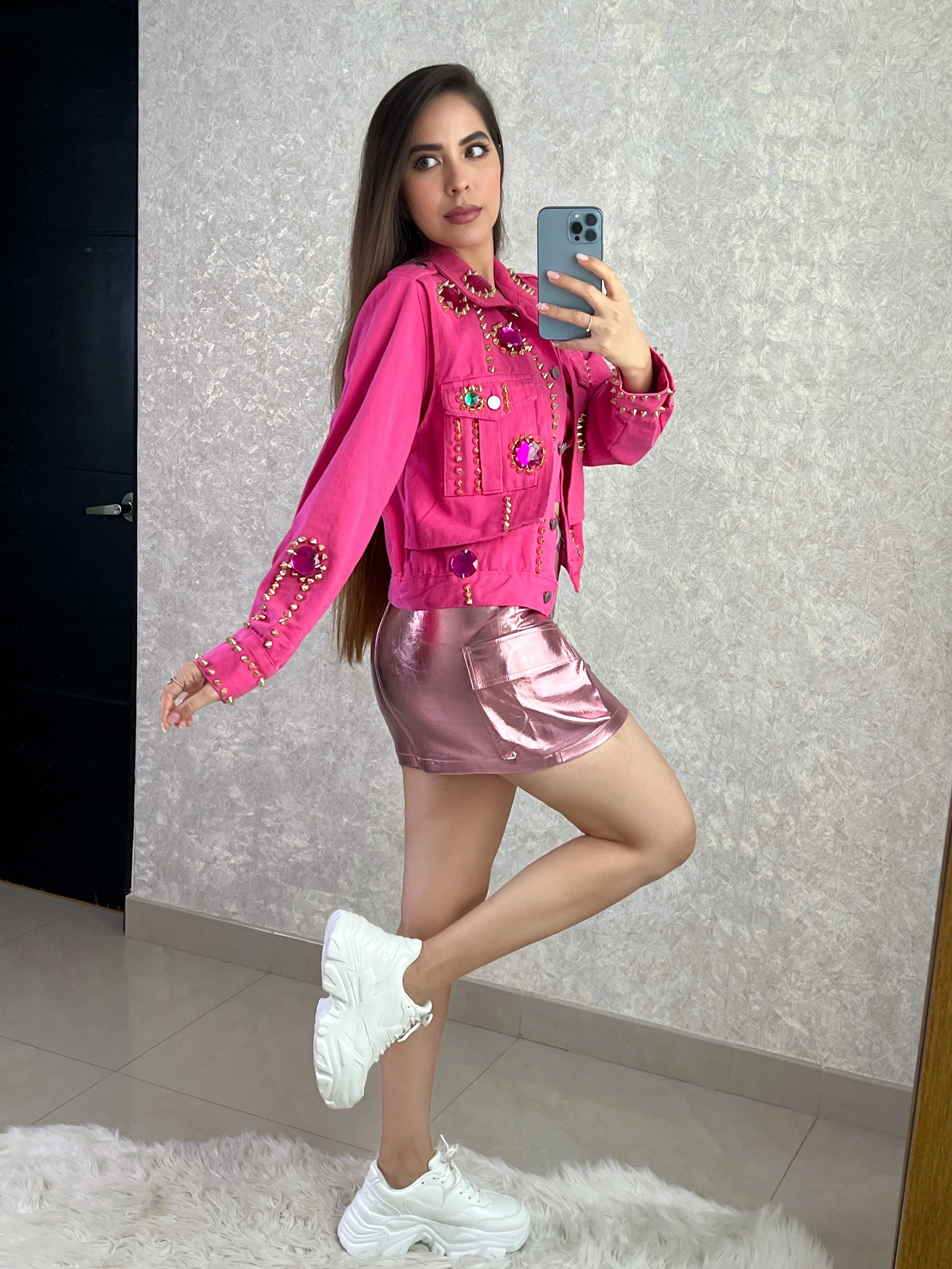 CHAQUETA ROSA MEZCLILLA - Image 6