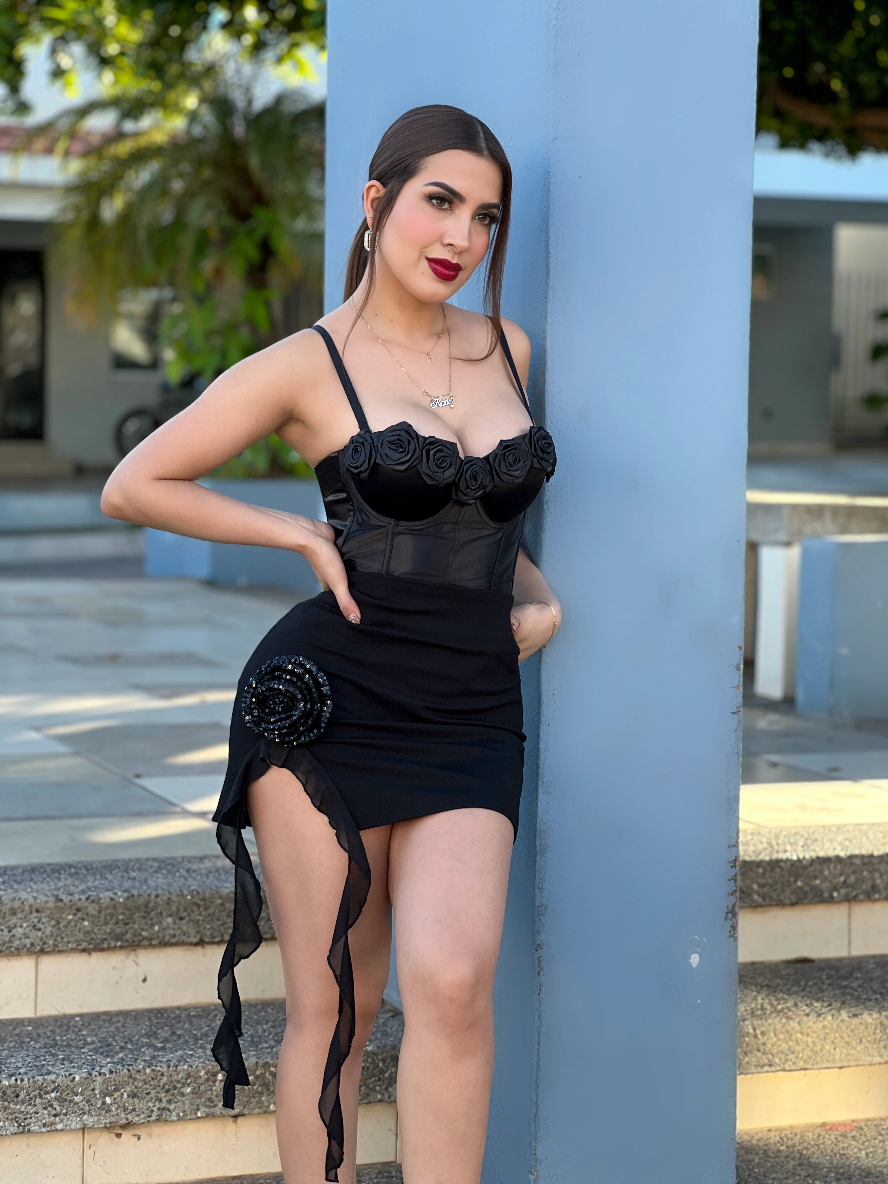 CORSET FLORES NEGRAS - Image 3