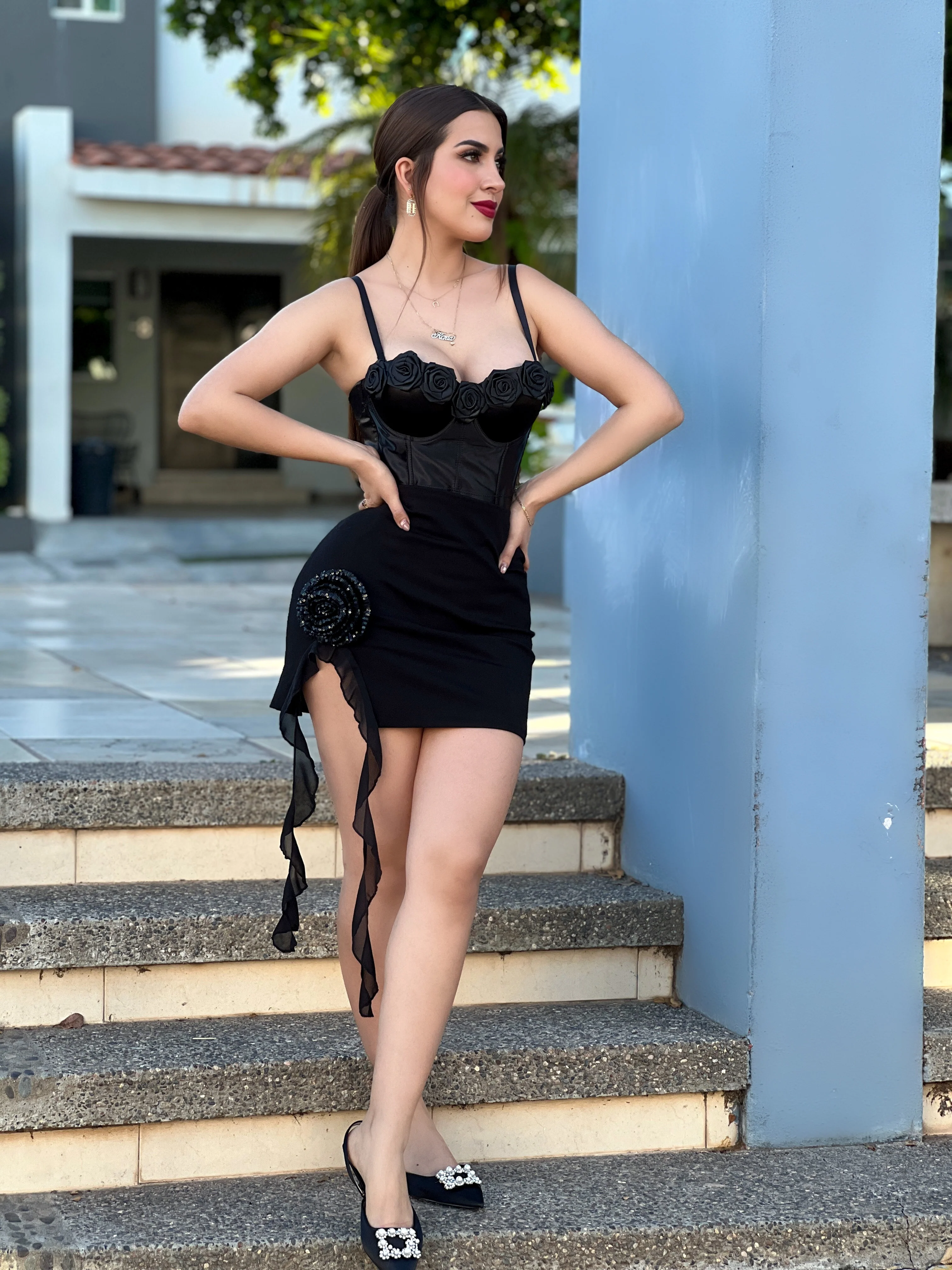 CORSET FLORES NEGRAS - Image 4