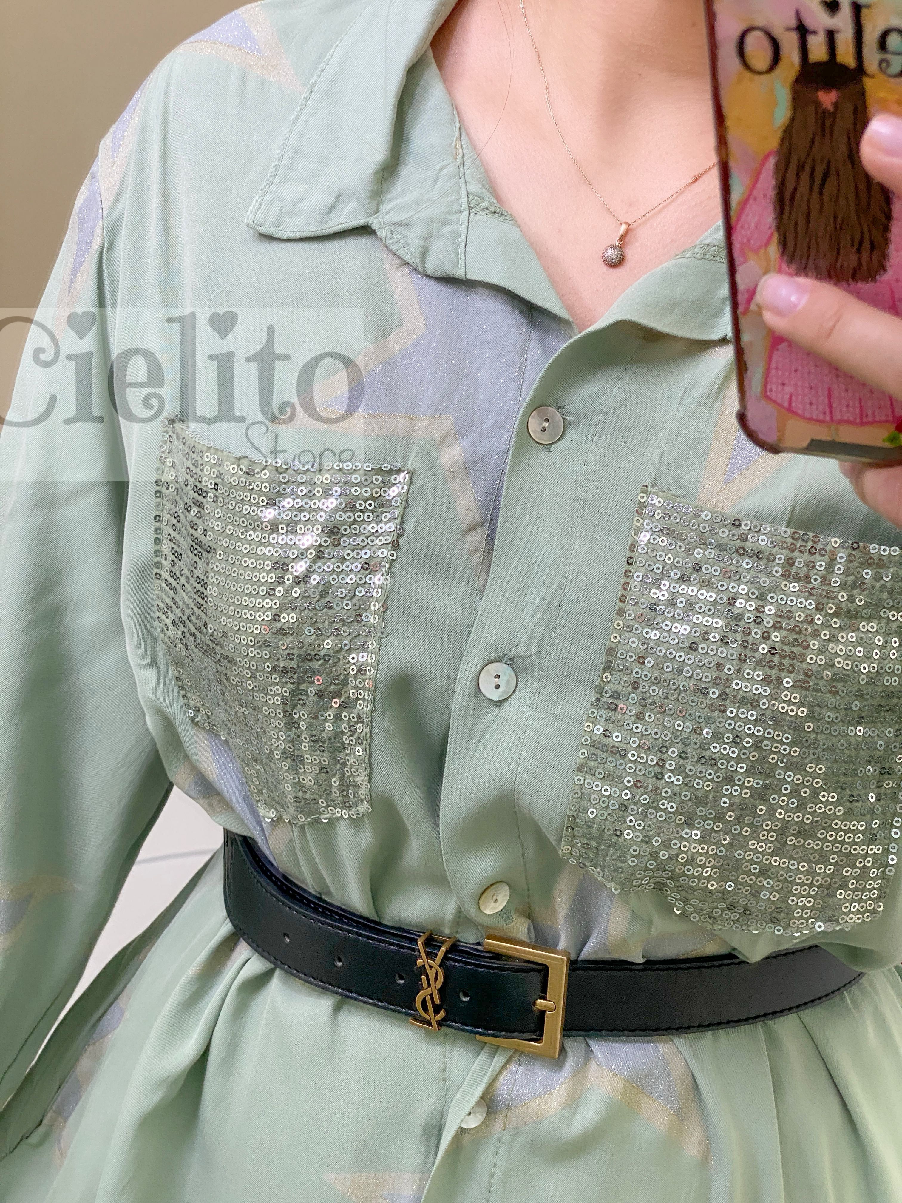 Estrella verde dress italiano - Image 4