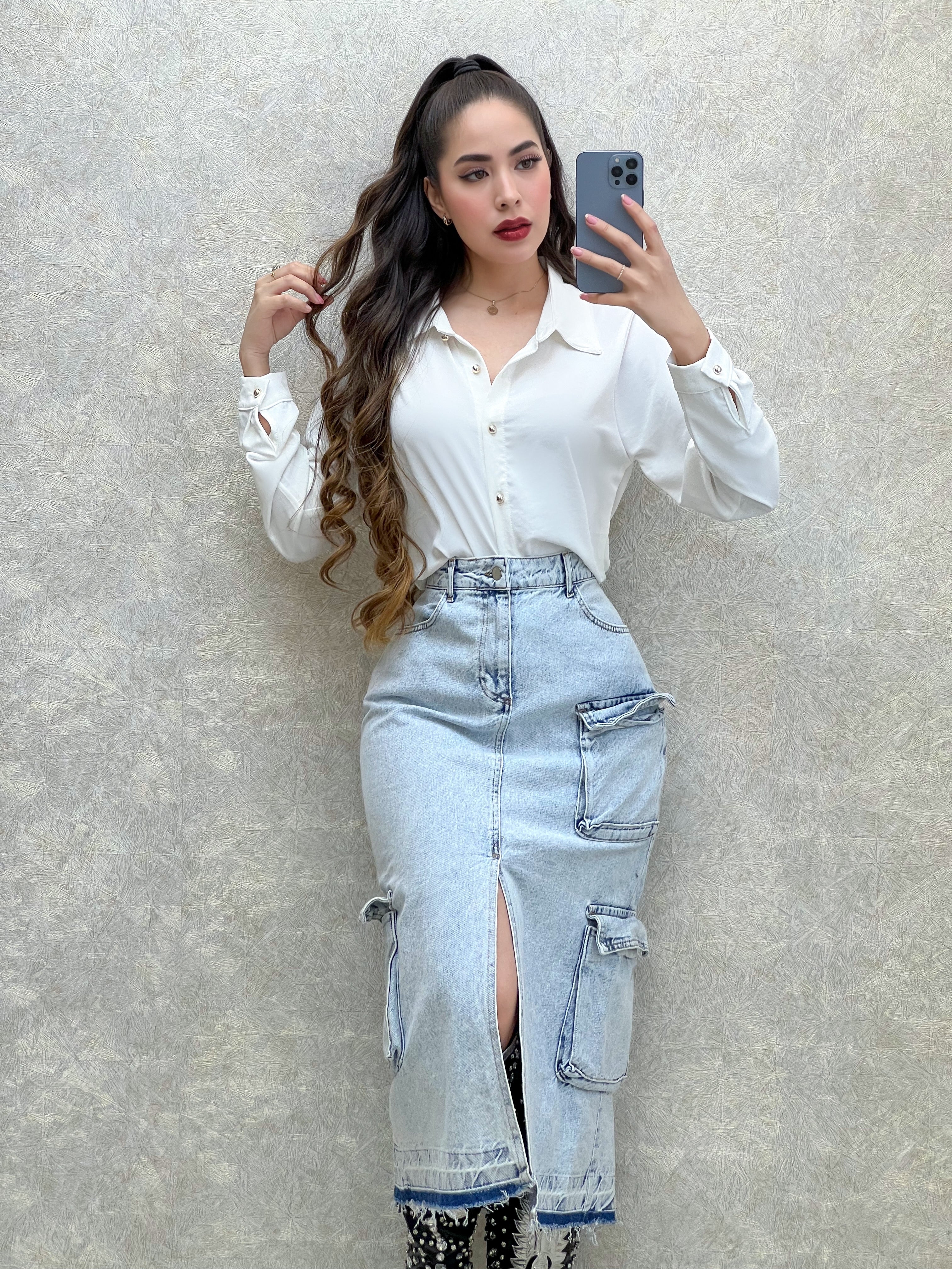 FALDA DENIM CON BOLSAS - Image 3