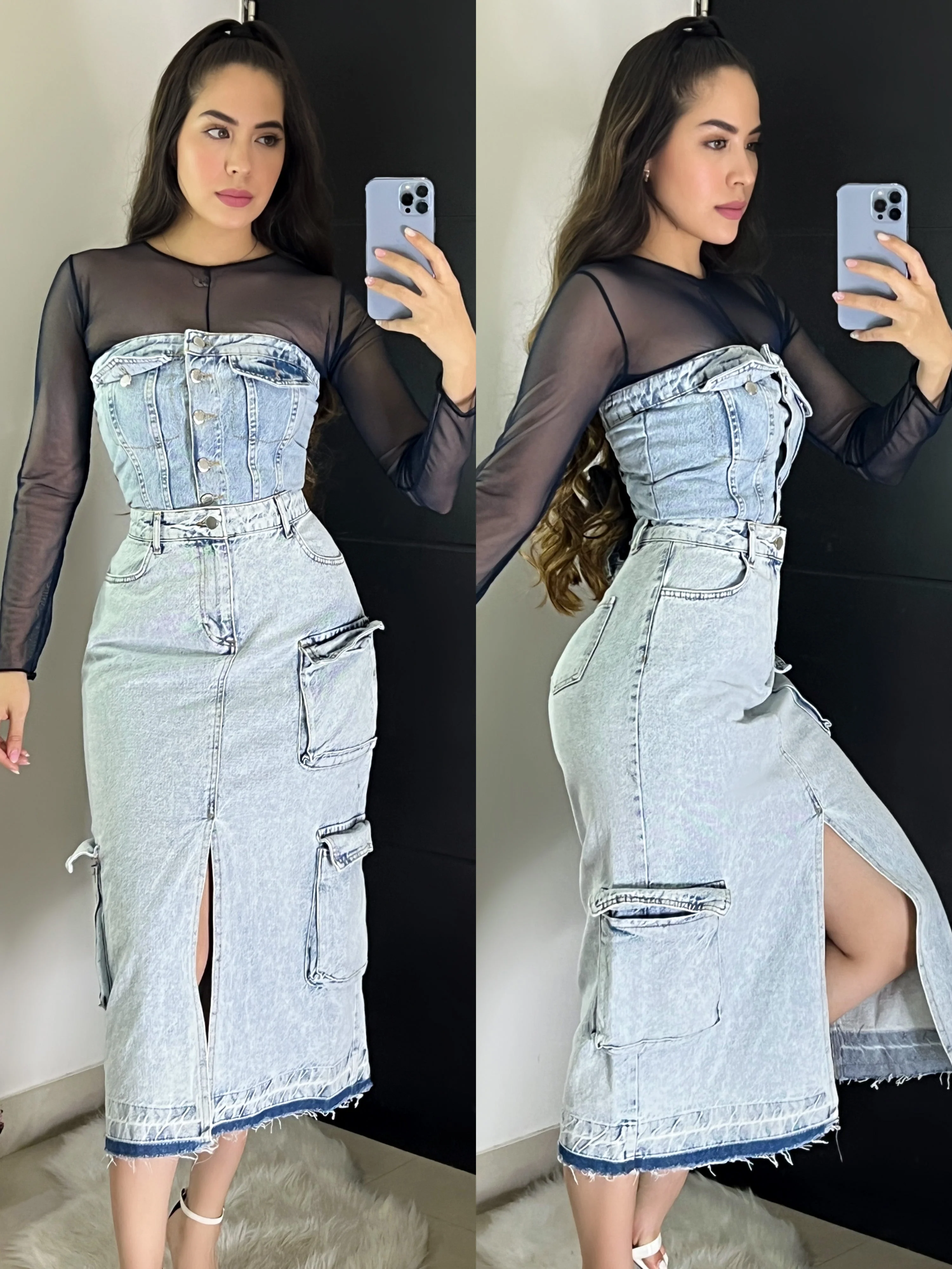 FALDA DENIM CON BOLSAS - Image 5
