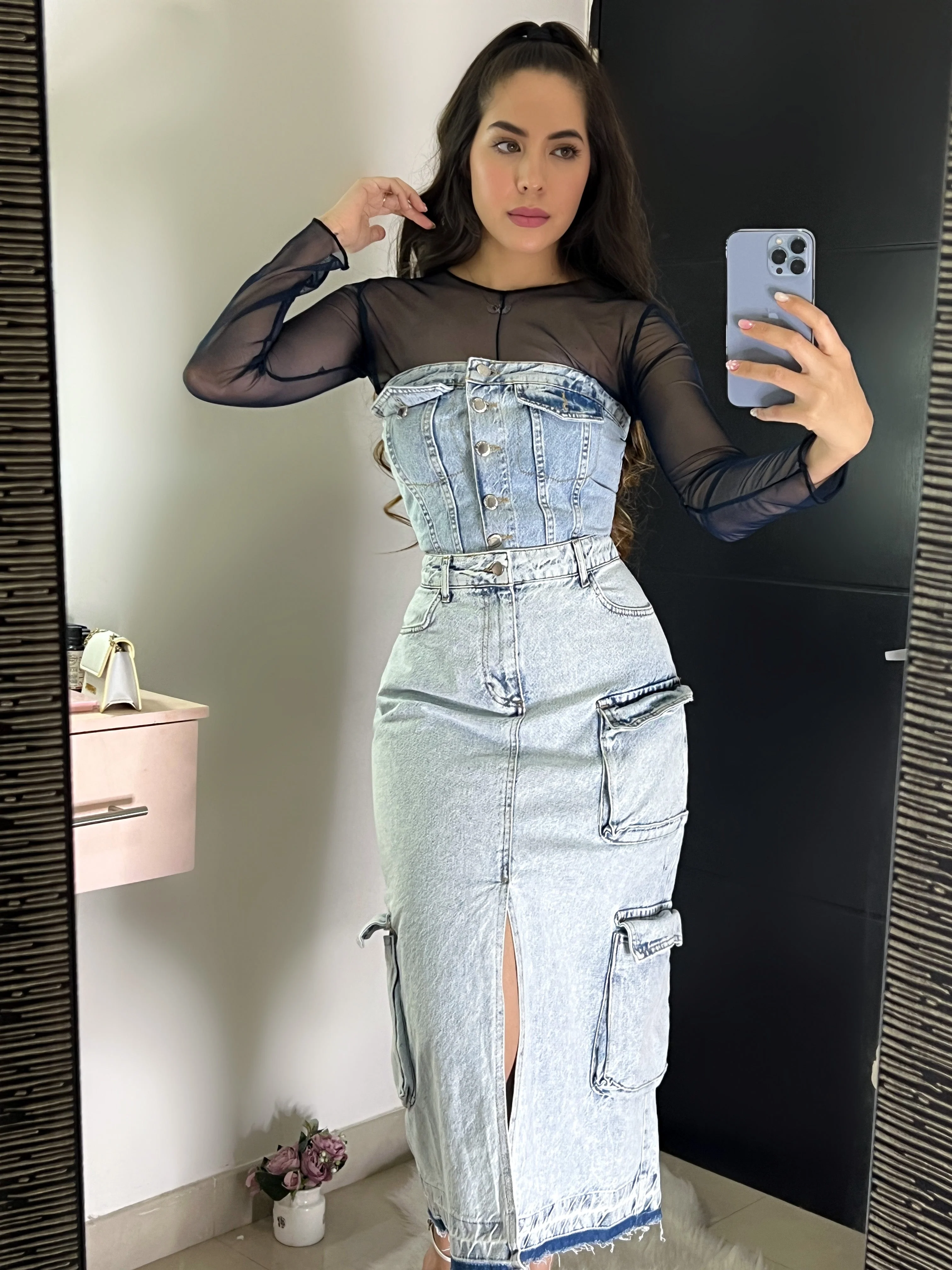 FALDA DENIM CON BOLSAS - Image 6