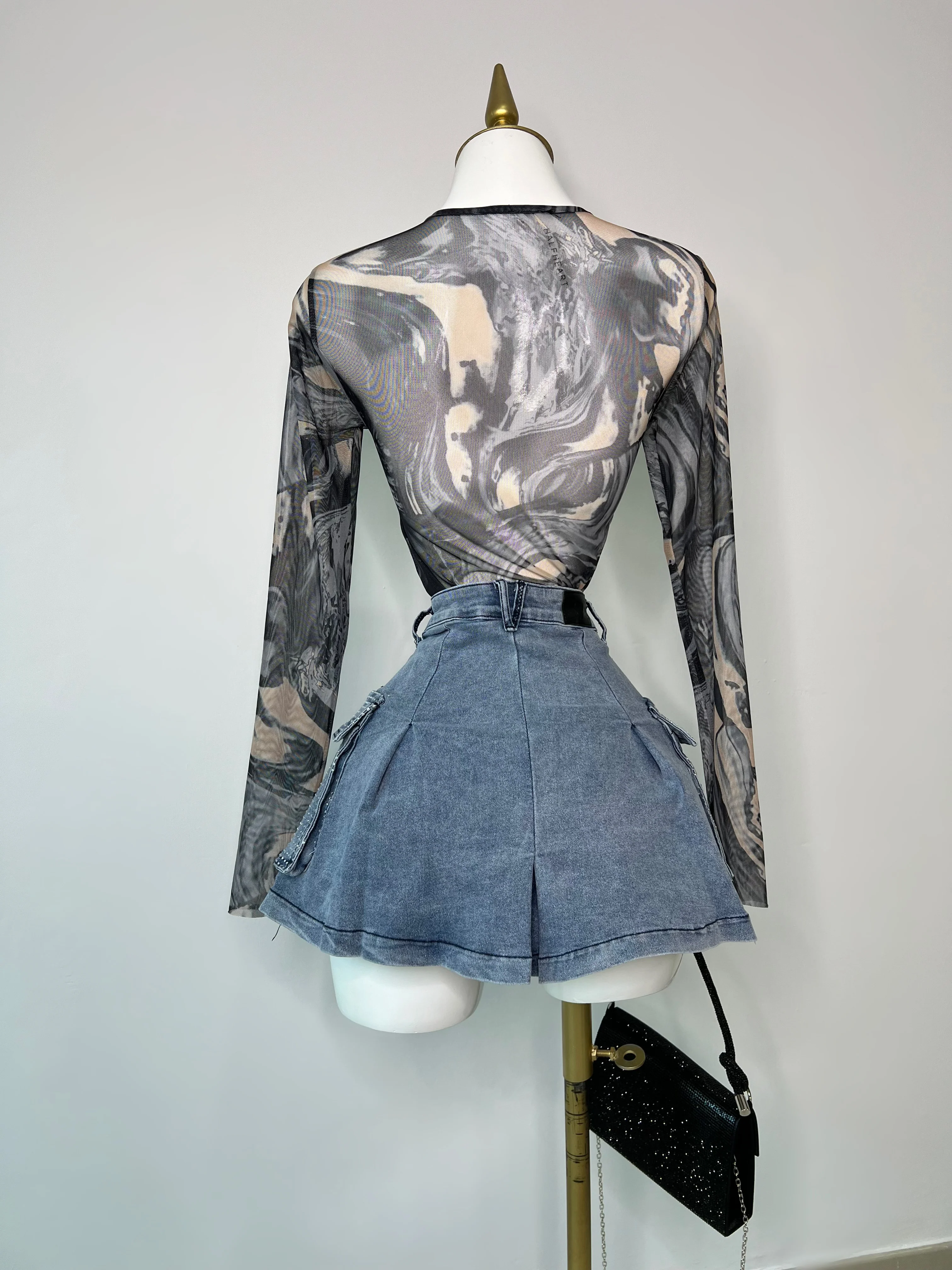 FALDA DENIM PEDRERÍA - Image 3