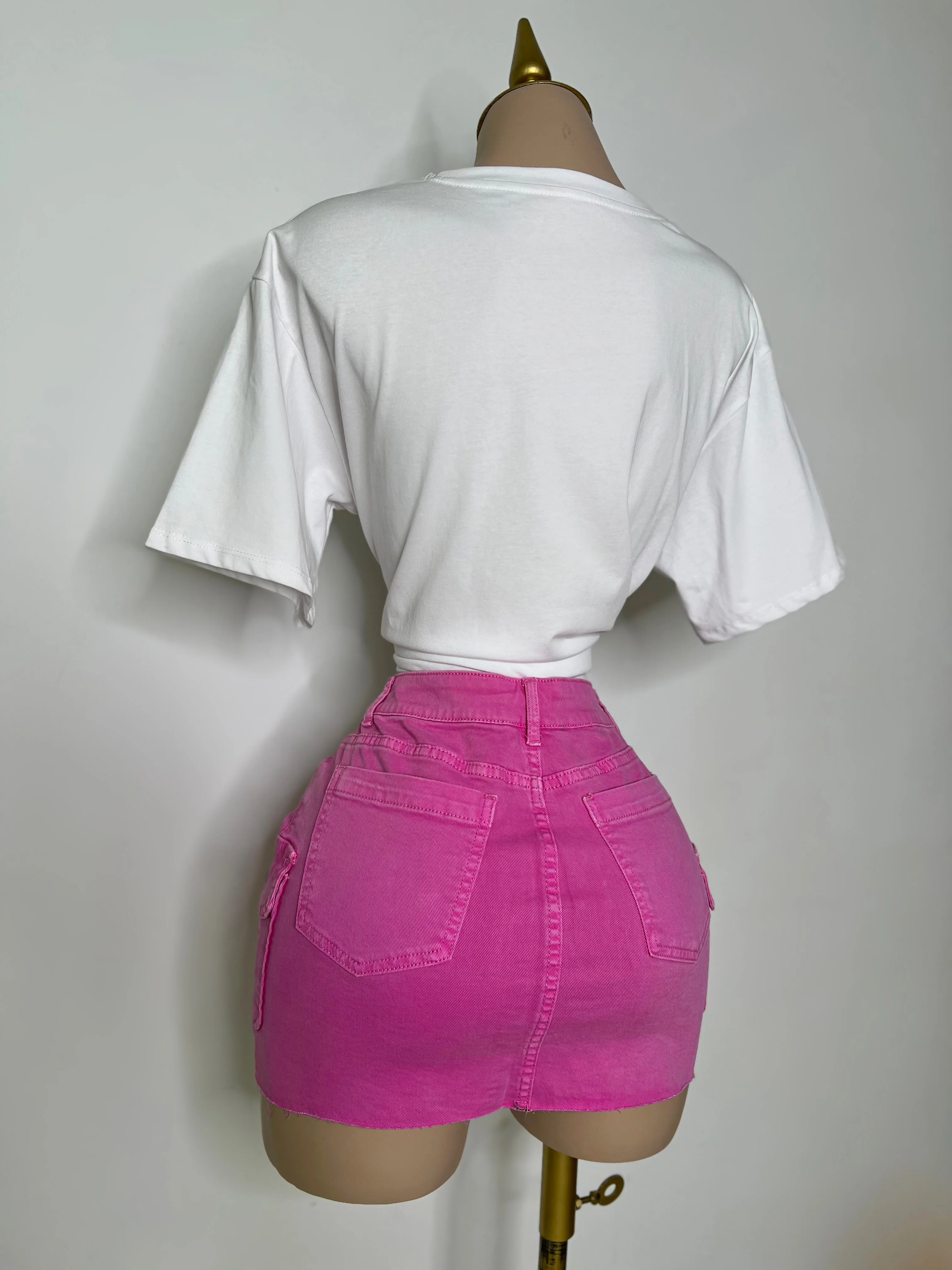 FALDA ROSA CON BOLSAS - Image 2