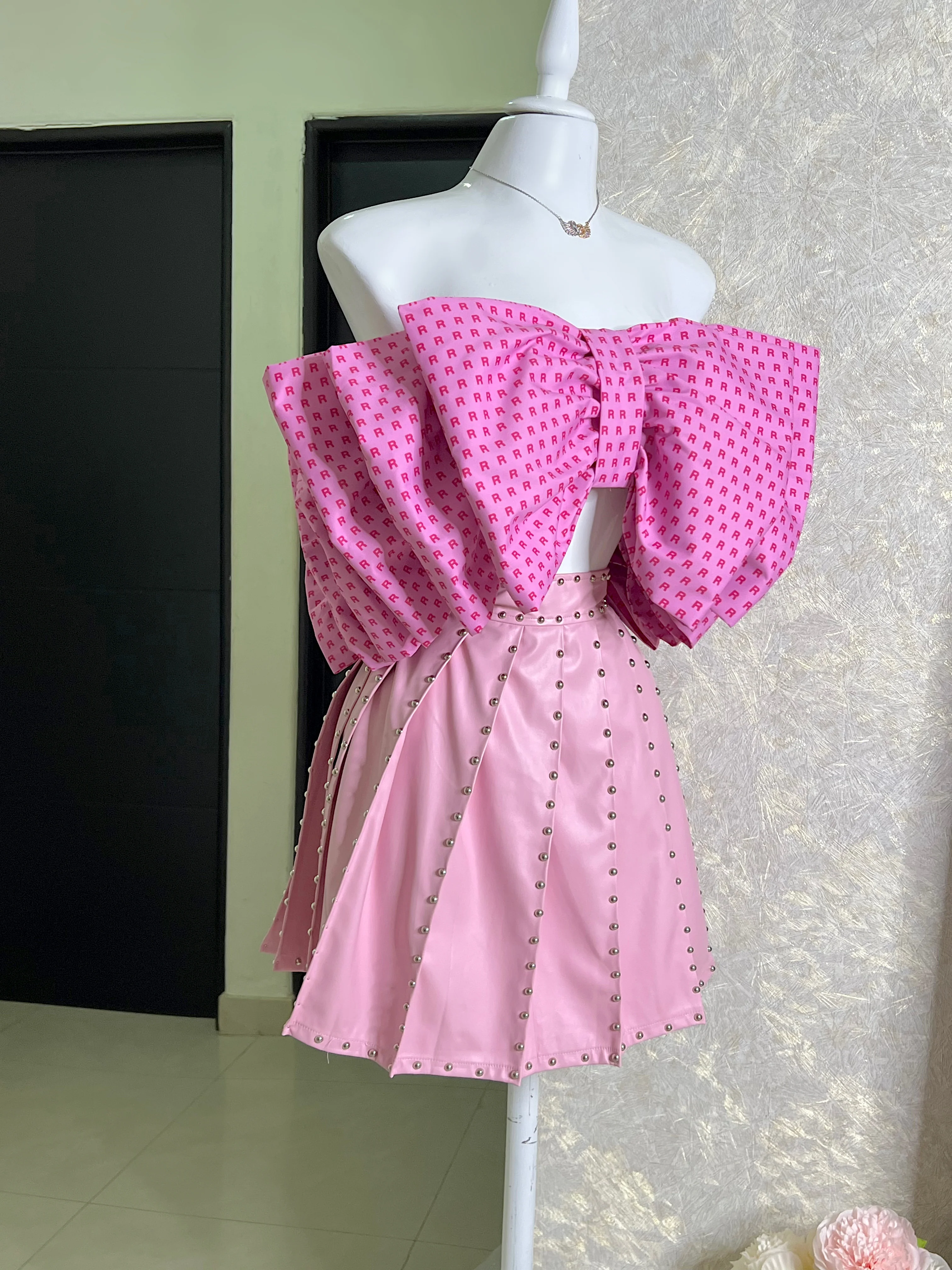 FALDA ROSA VINIPIEL PLISADA - Image 4