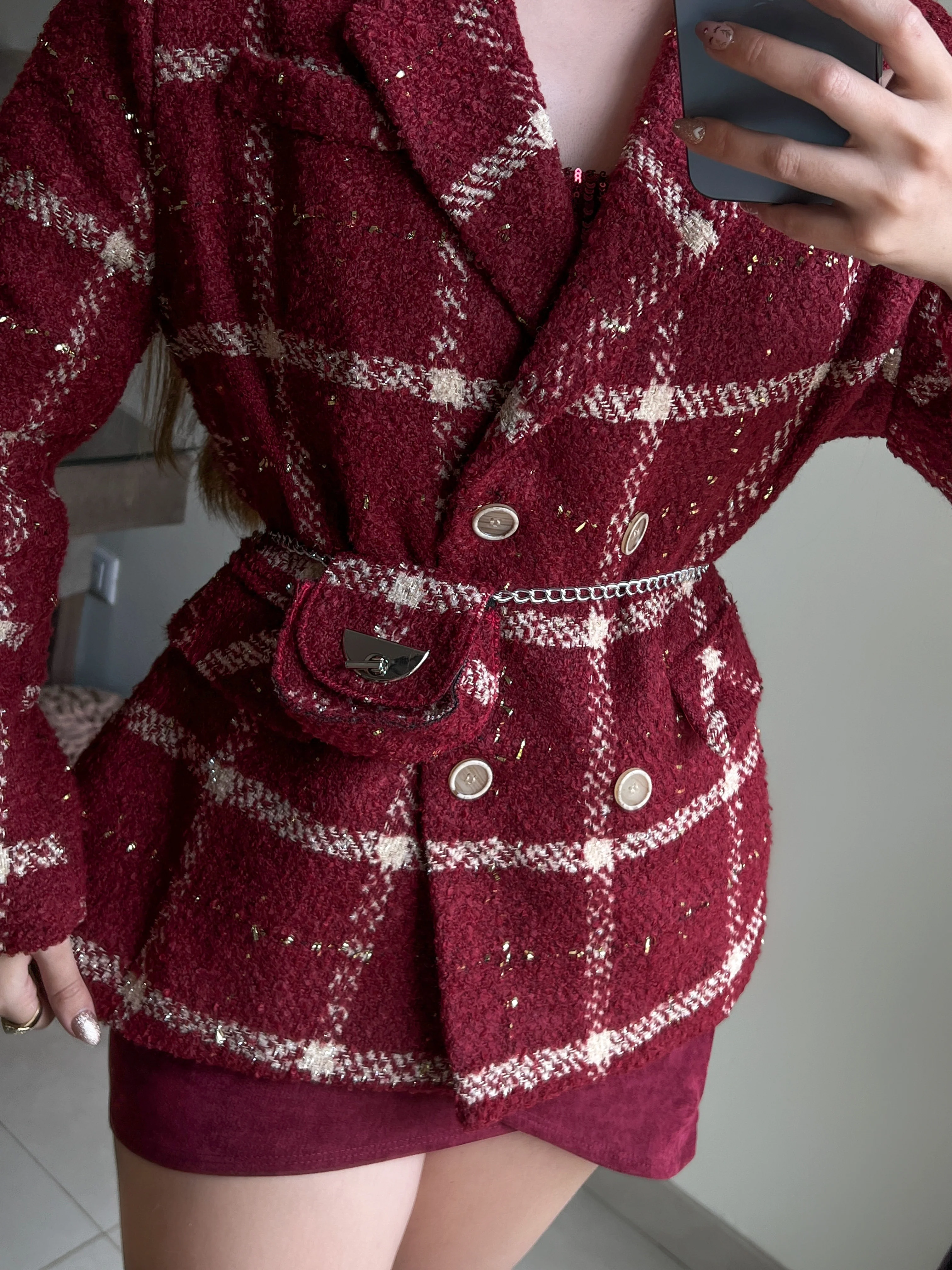 GABARDINA CON BOLSITA GUINDA - Image 4