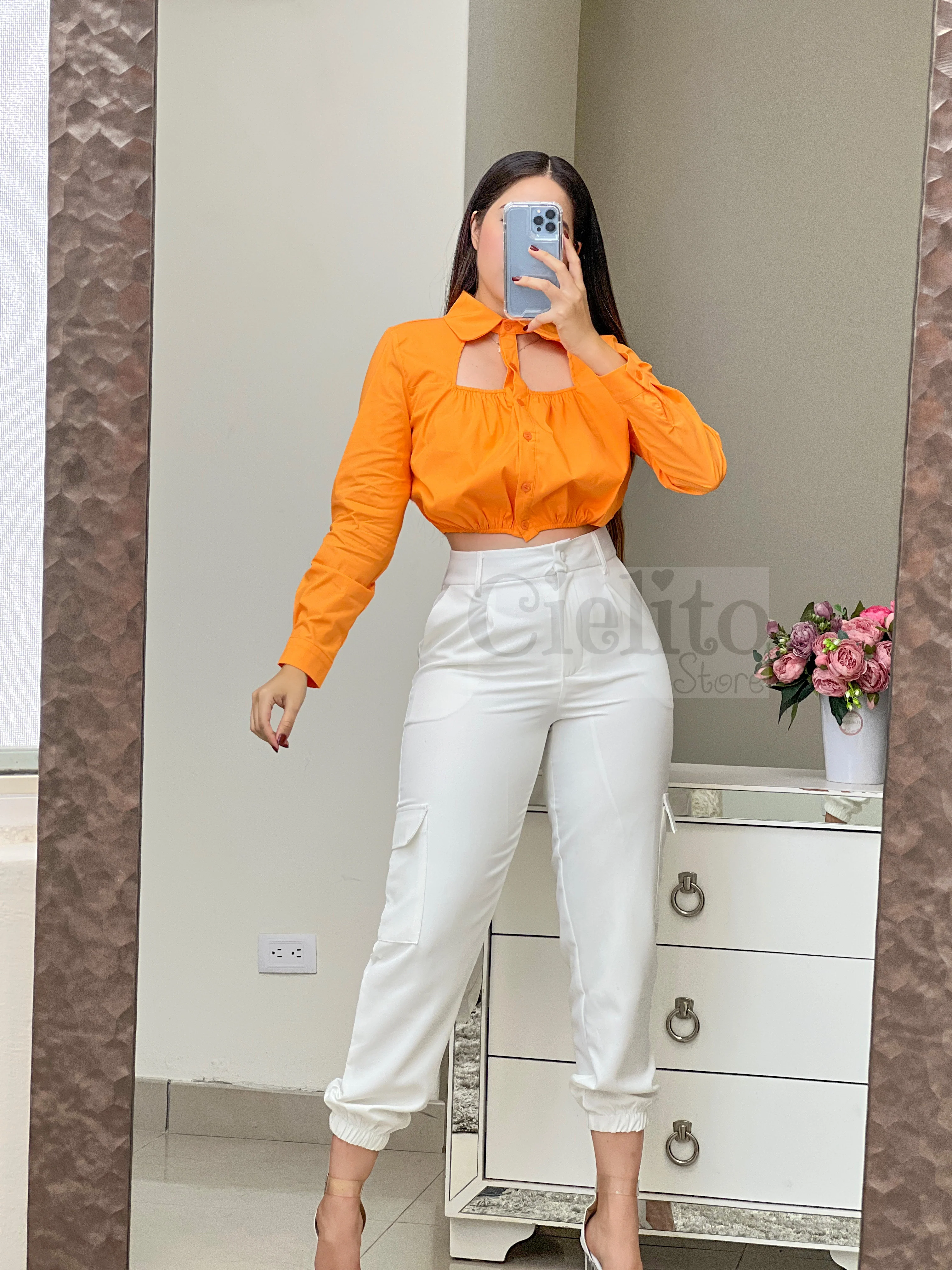 ORANGE BLOUSE - Image 2