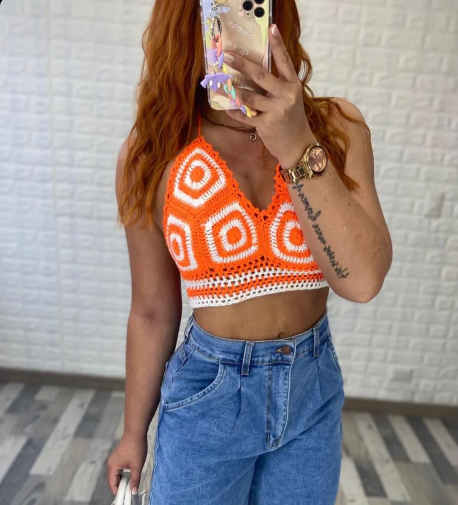 Orange Bralette tejido - Image 2