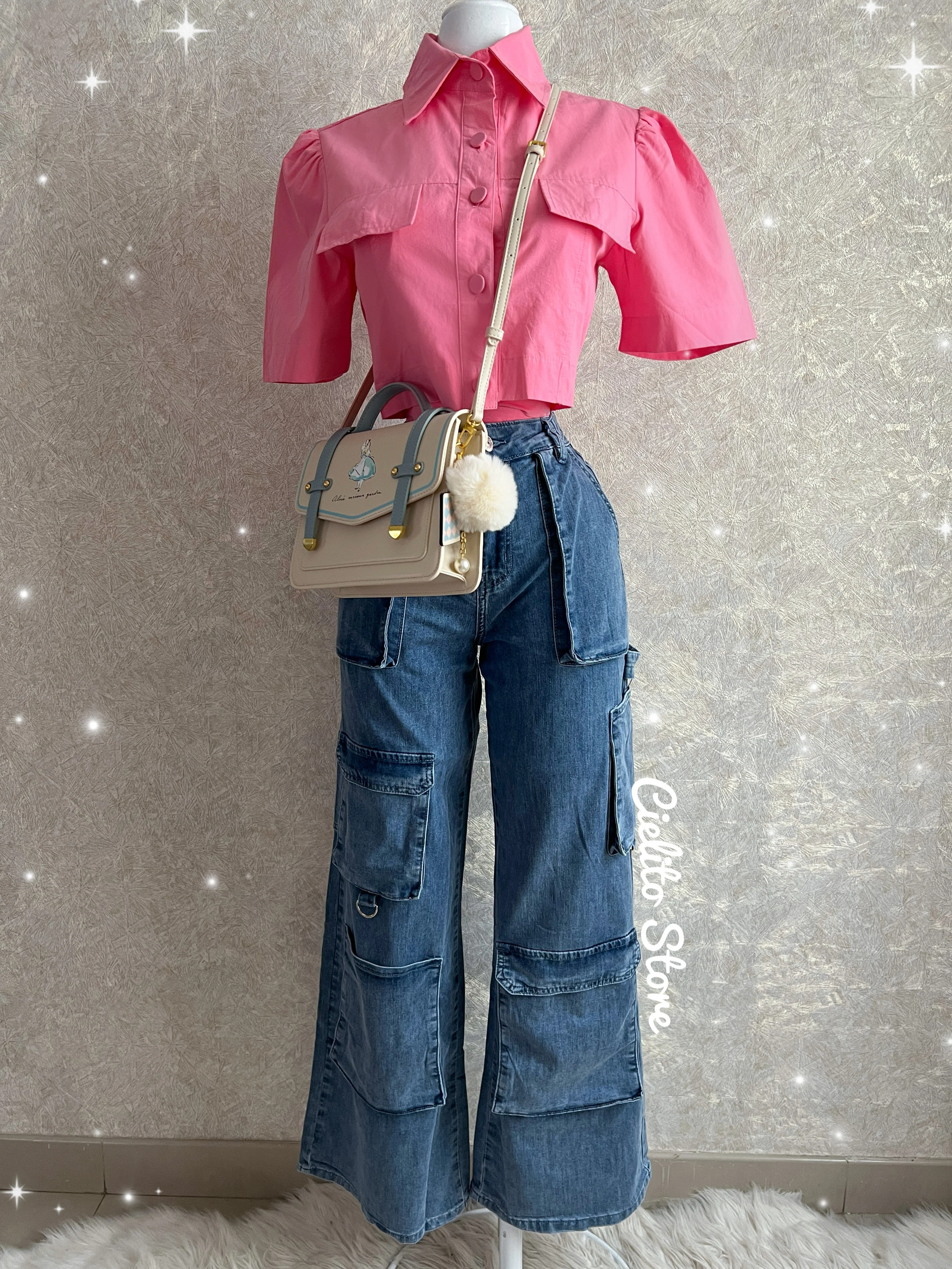 PANTALÓN CARGO MEZCLILLA - Image 4