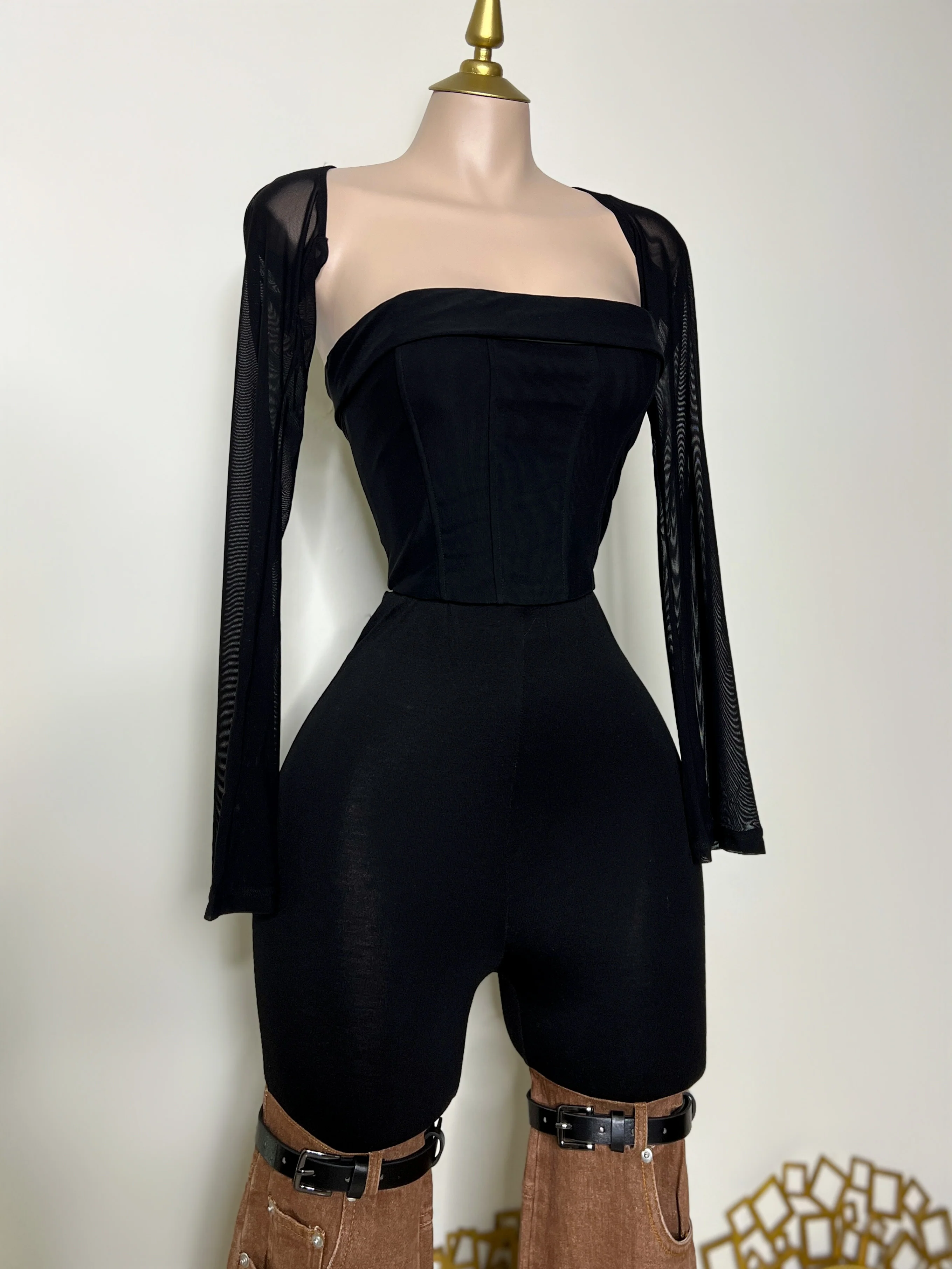 PANTALÓN DENIM CAFE Y NEGRO - Image 4