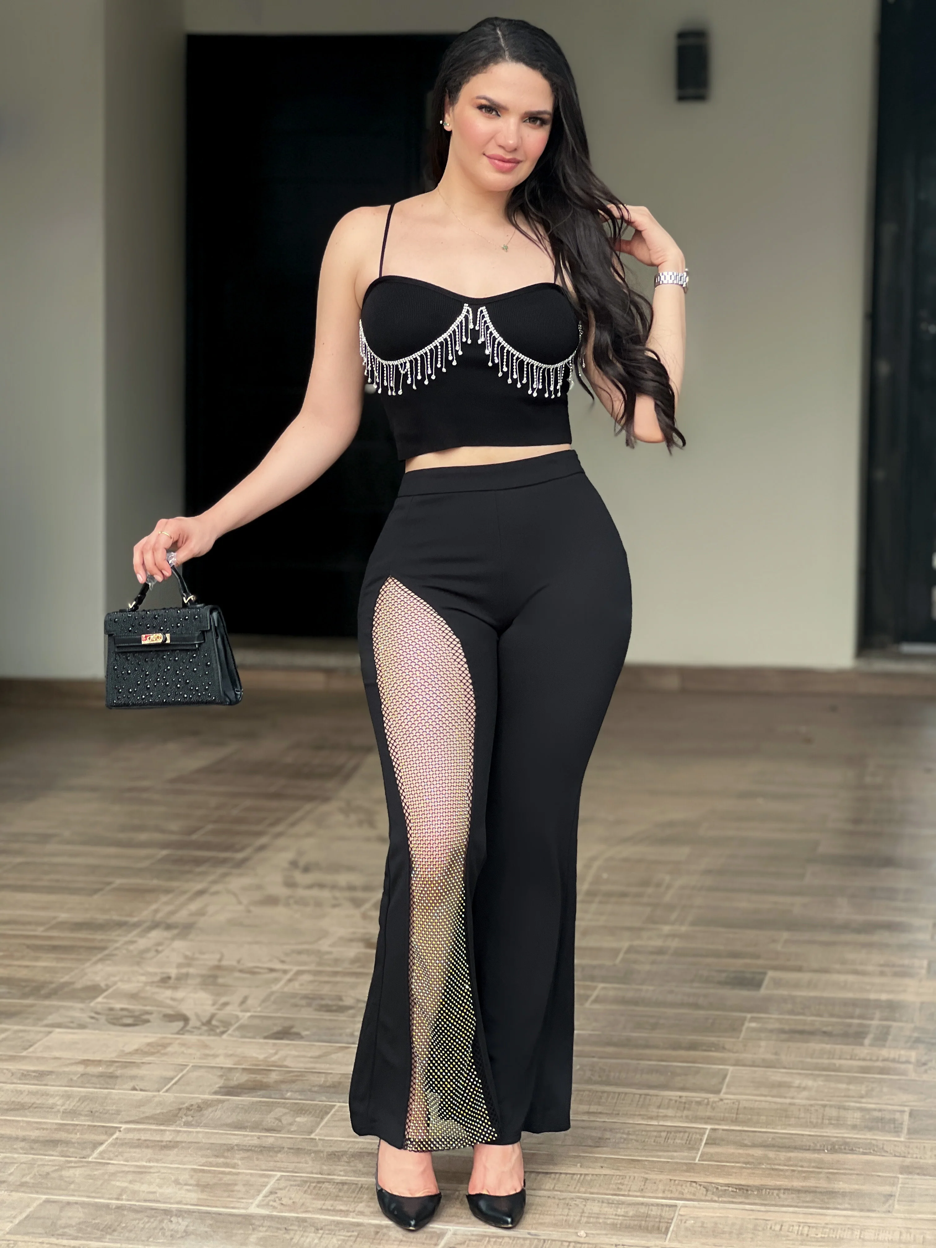 PANTALÓN NEGRO DIAMANTE