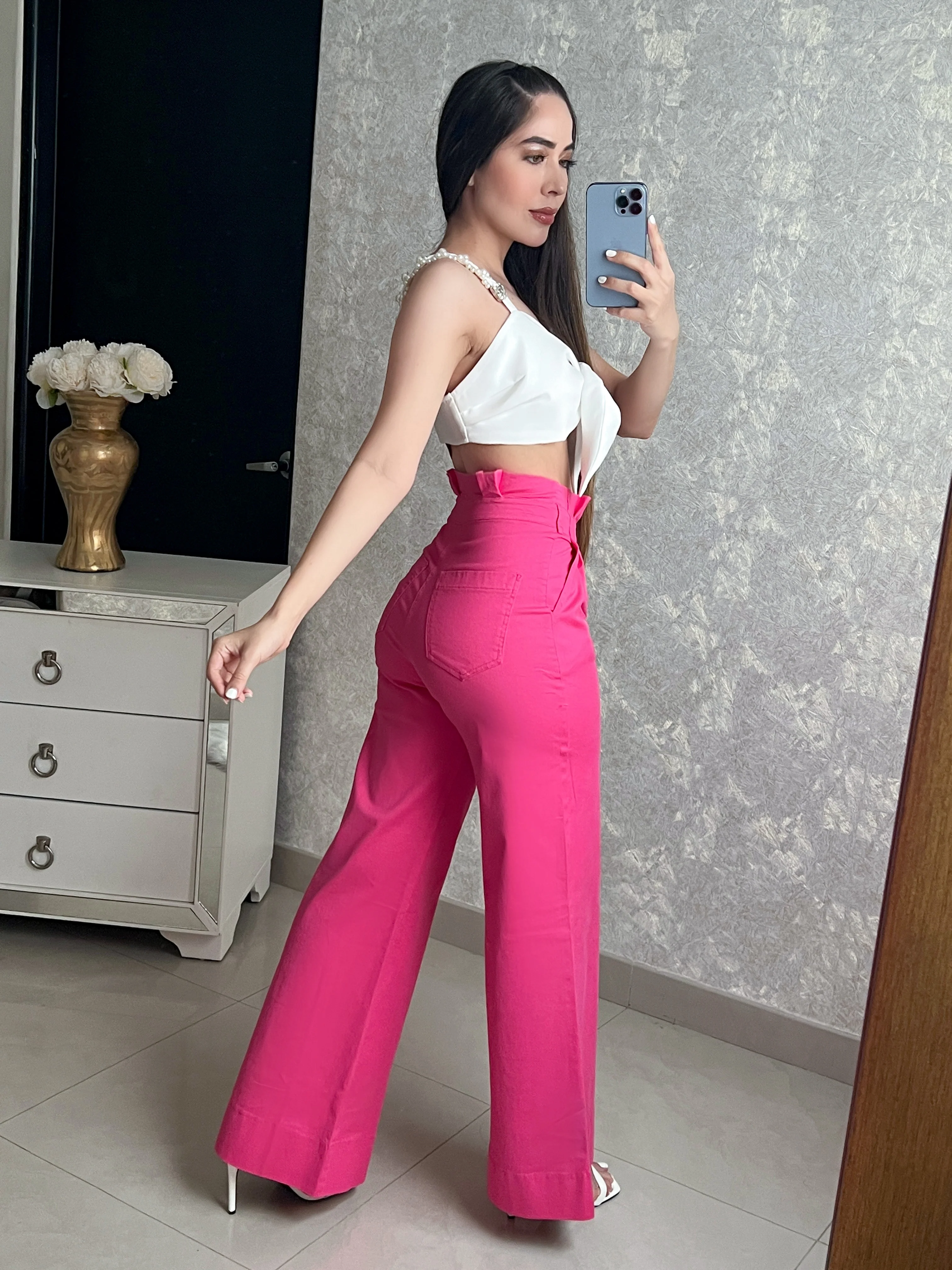 PANTALÓN TIRO ALTO ROSA - Image 3