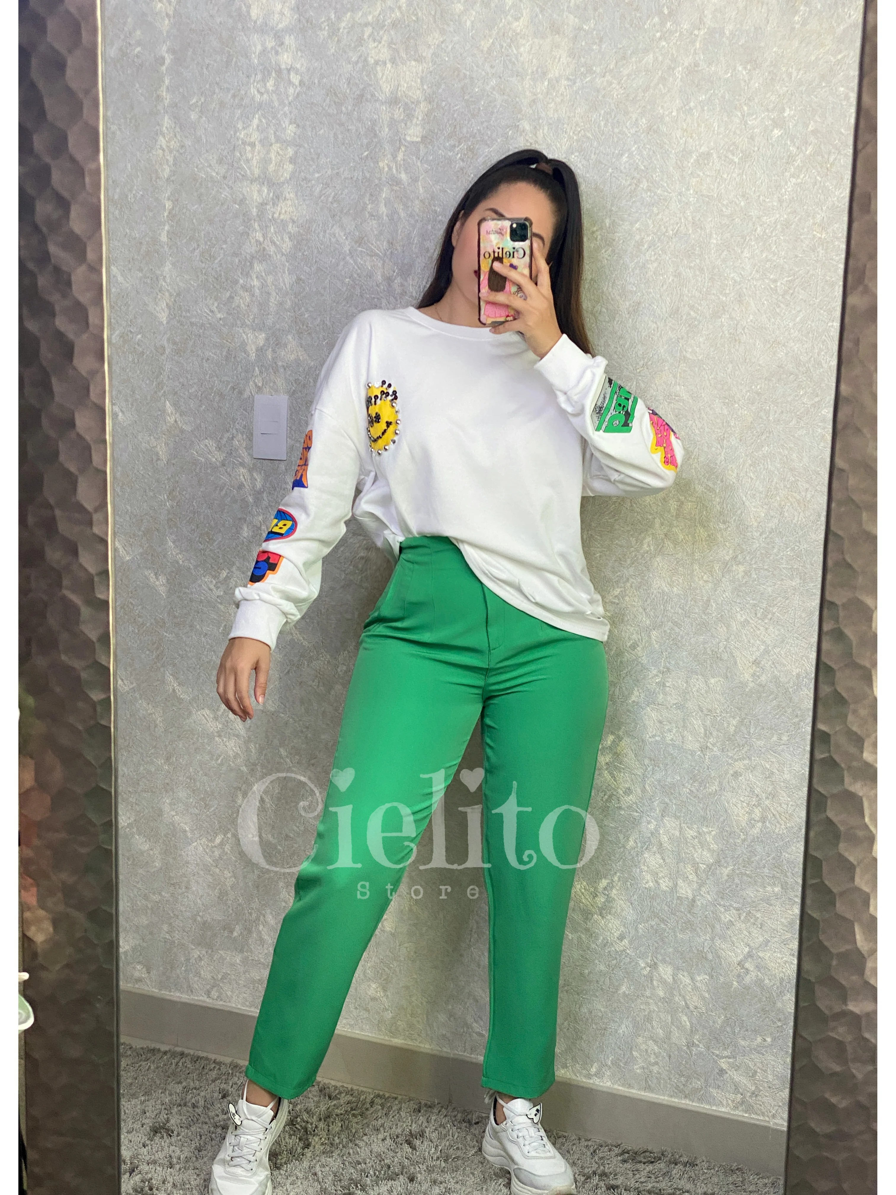 Pantalón verde con pinzas - Image 4