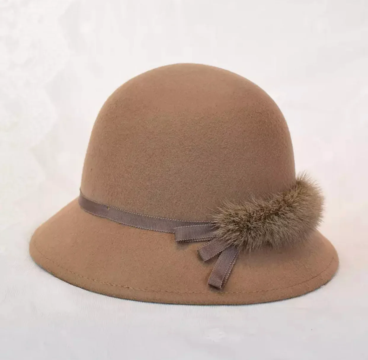 SOMBRERO CAQUI CON PELUCHITO - Image 3