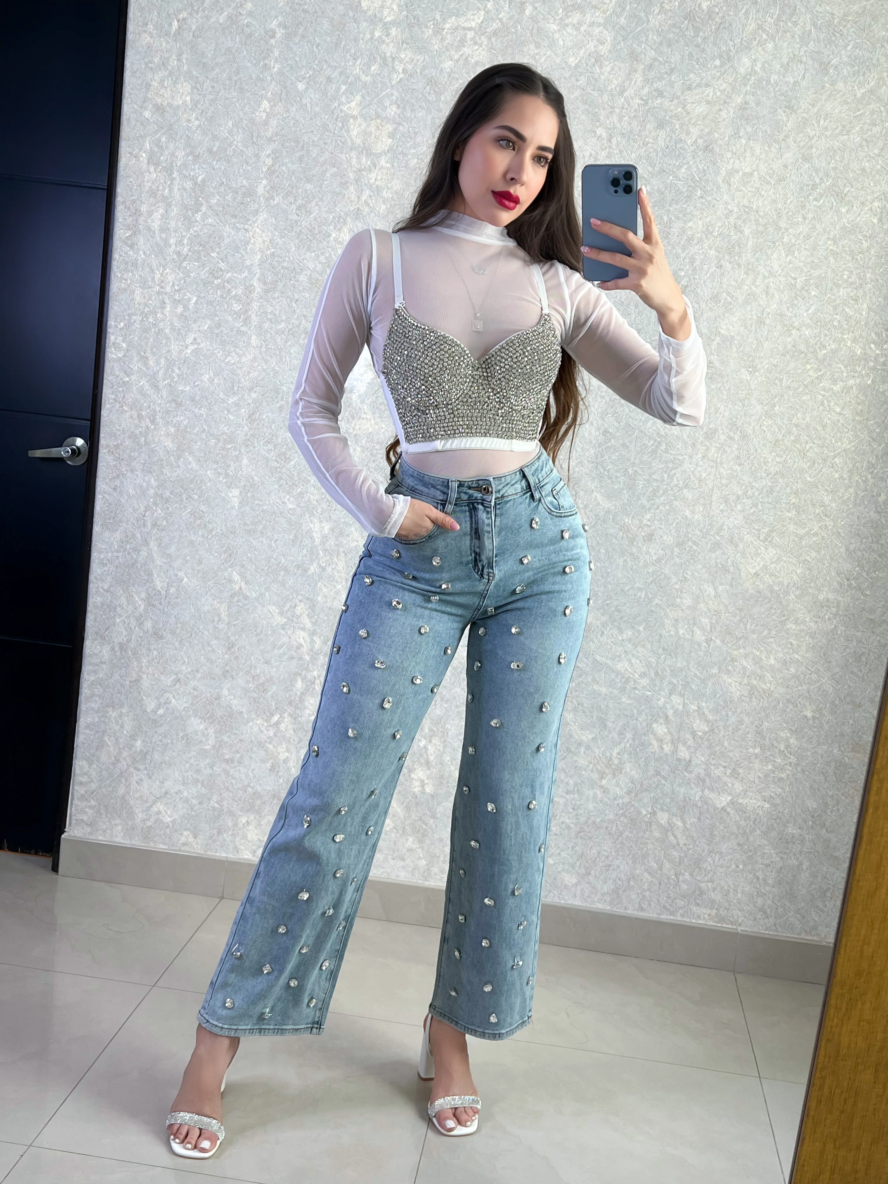 TOP BLANCO CON PIEDRITAS - Image 6