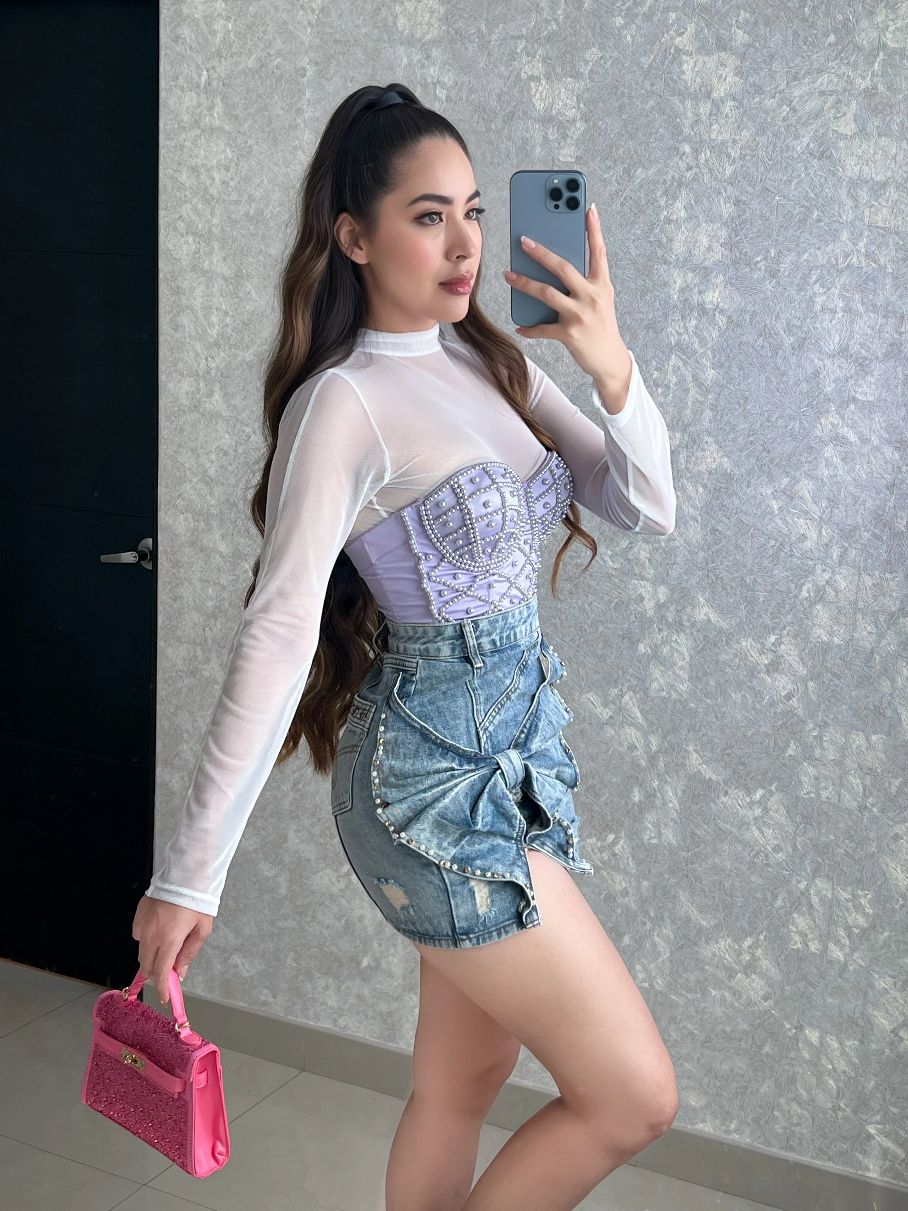 TOP LILA CON PERLAS - Image 2