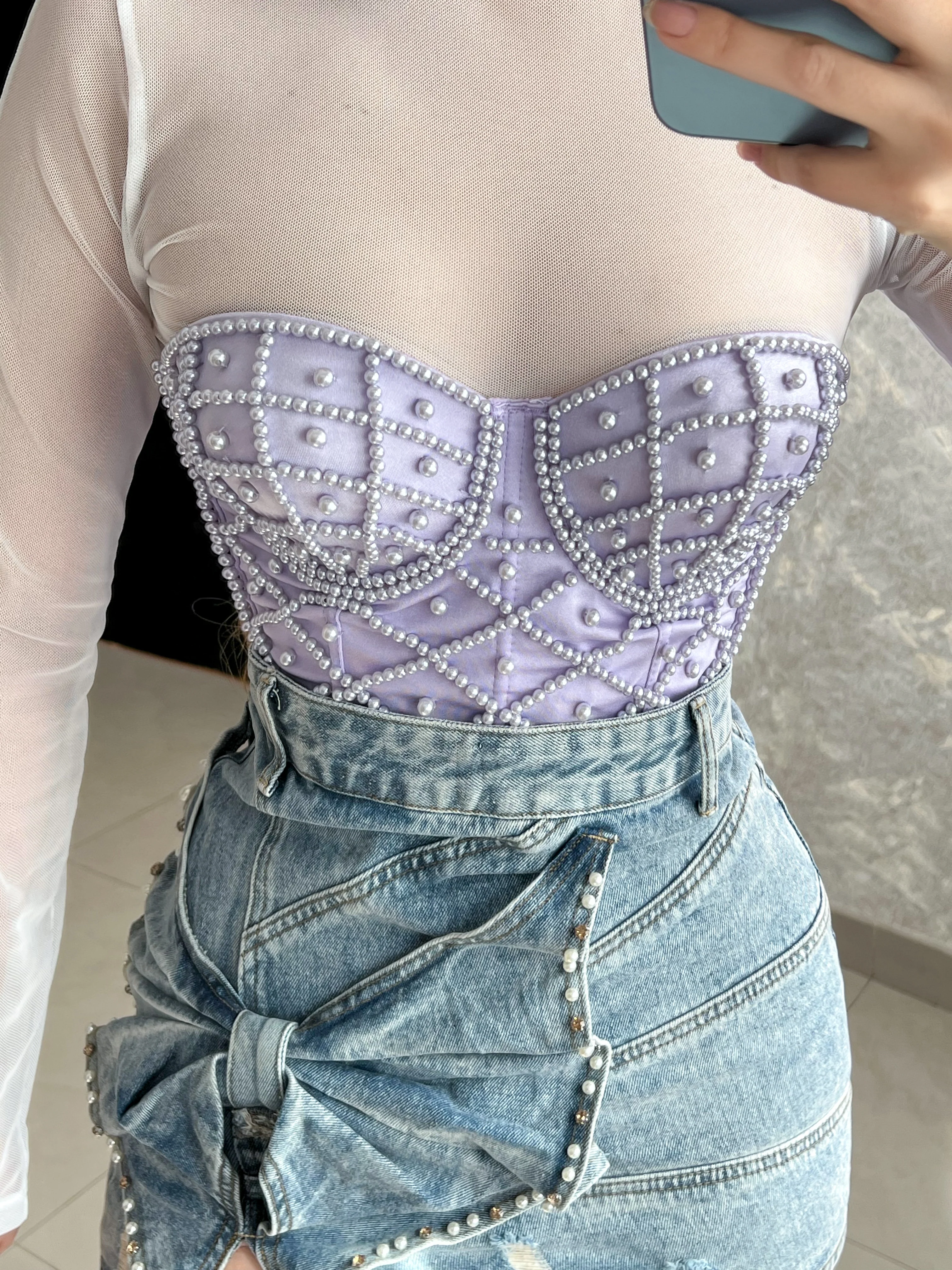 TOP LILA CON PERLAS - Image 4