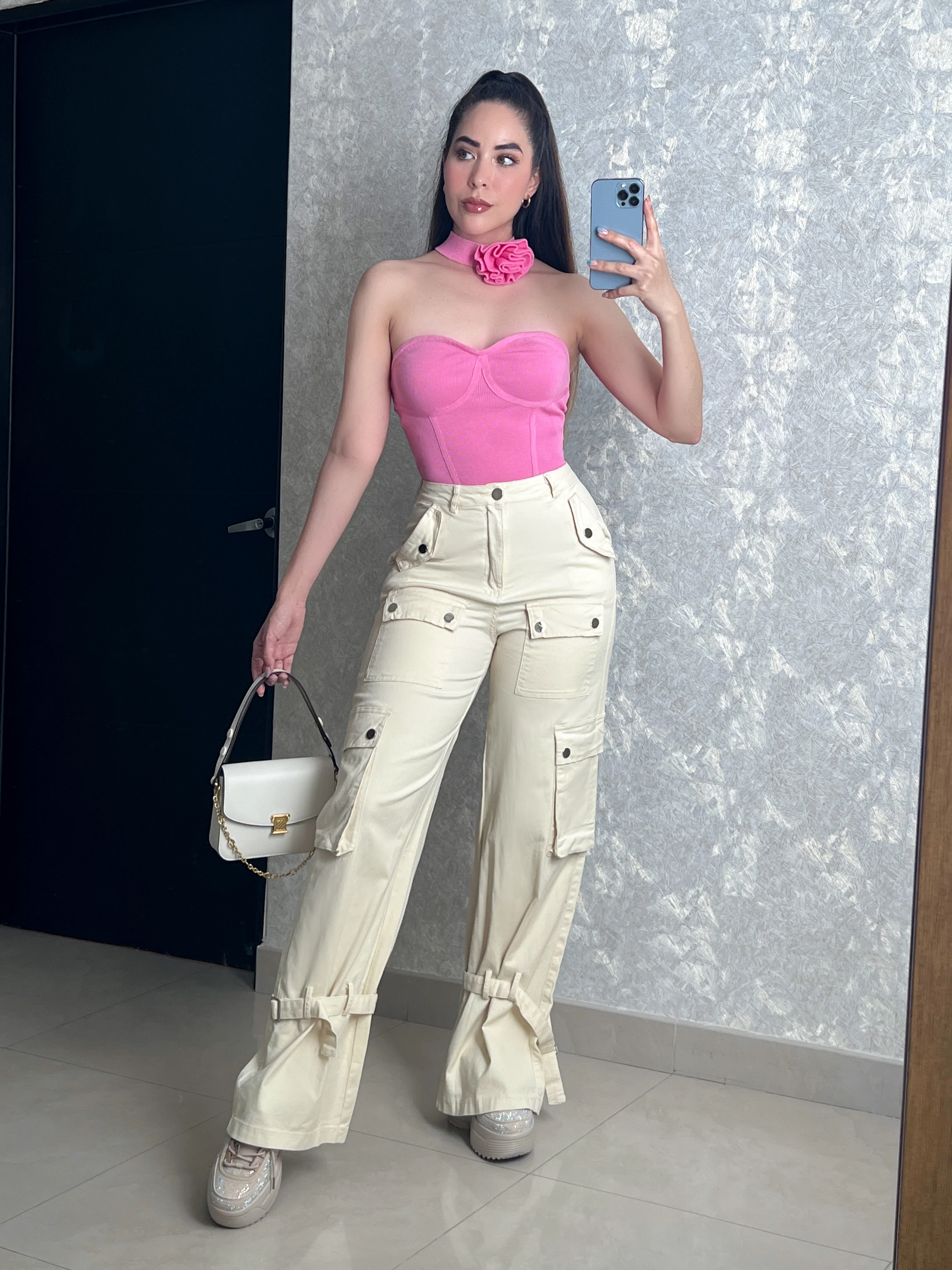 TOP ROSA CON FLOR - Image 2