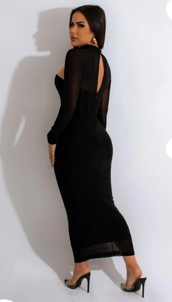 VESTIDO NEGRO MANGA LARGA - Image 5
