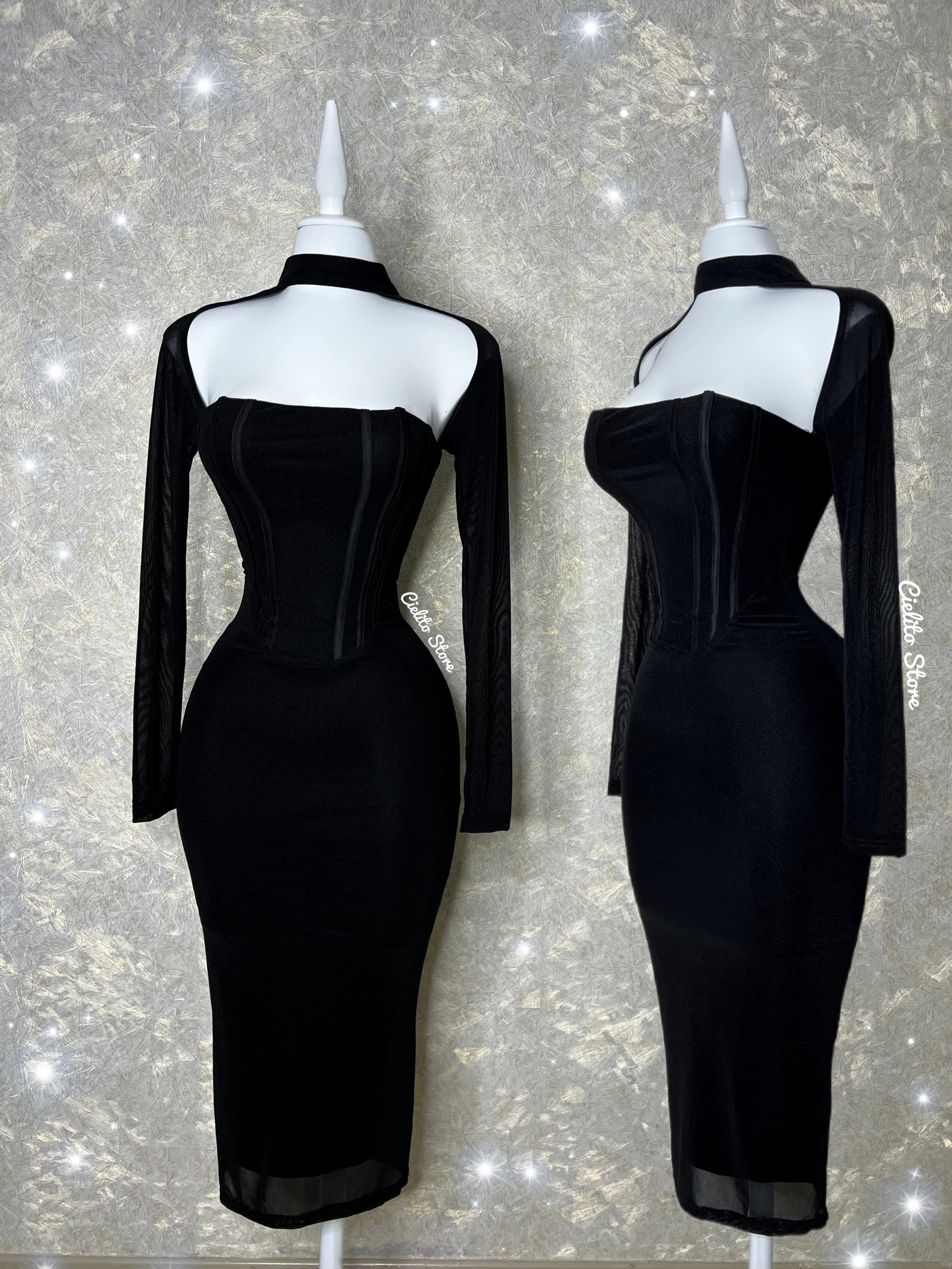 VESTIDO NEGRO MANGA LARGA - Image 7