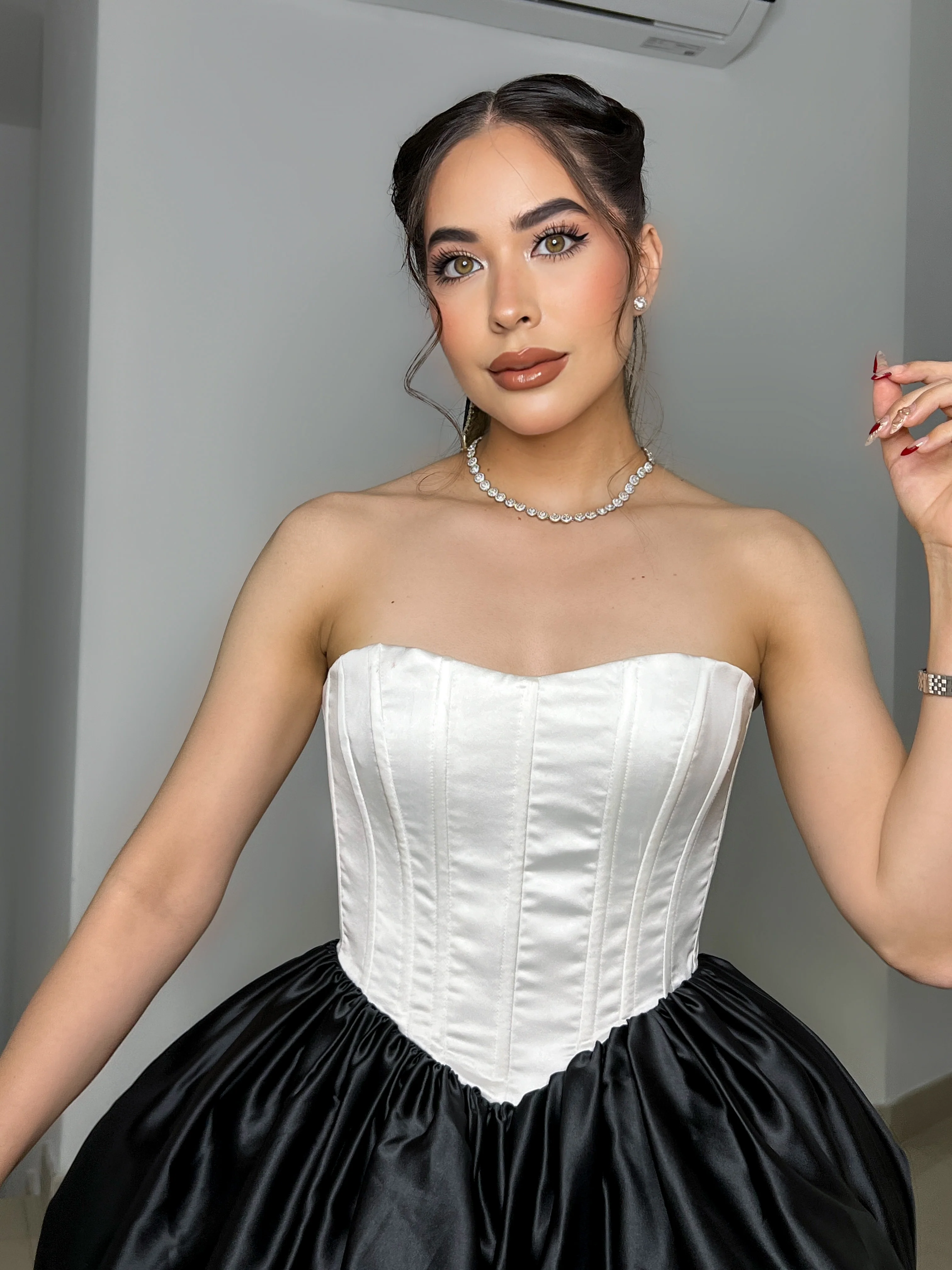 VESTIDO FATIMA BLANCO CON NEGRO - Image 4