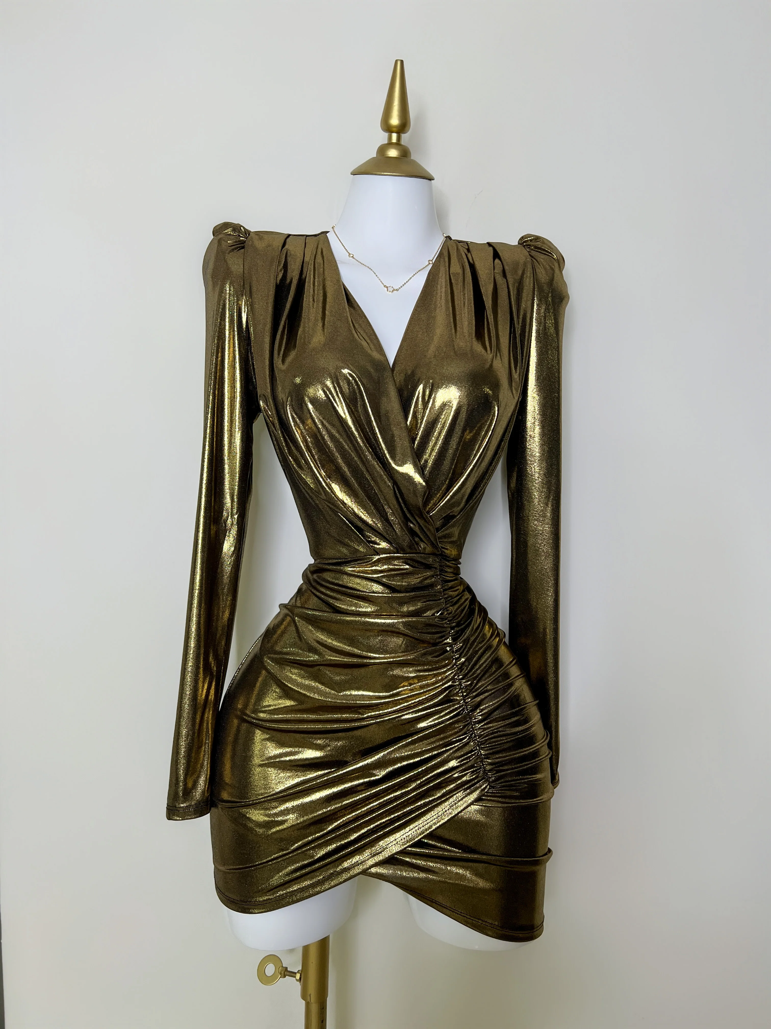 VESTIDO METÁLICO DORADO - Image 7